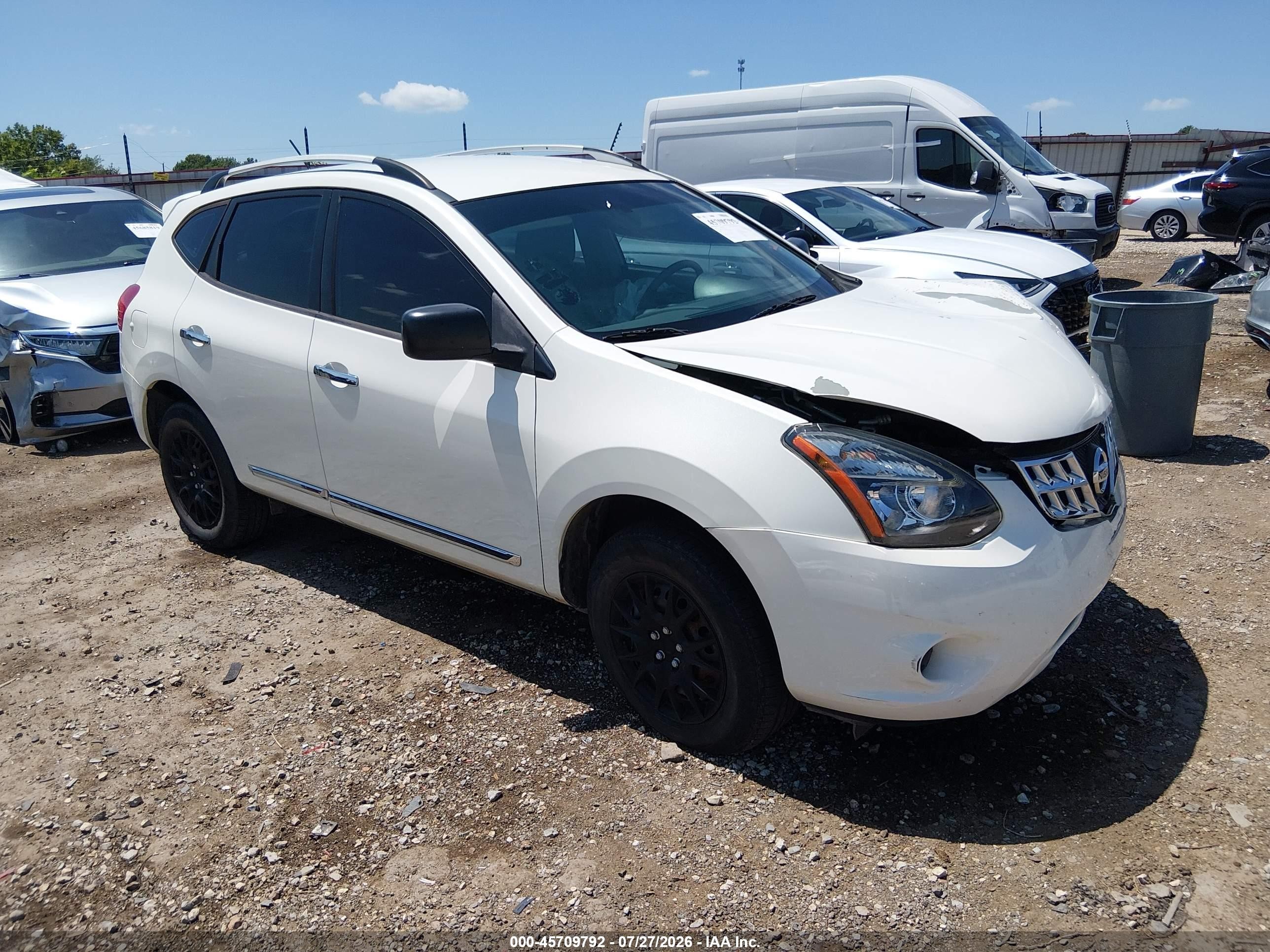 2014 Nissan Rogue Select S White vin: JN8AS5MV1EW706016