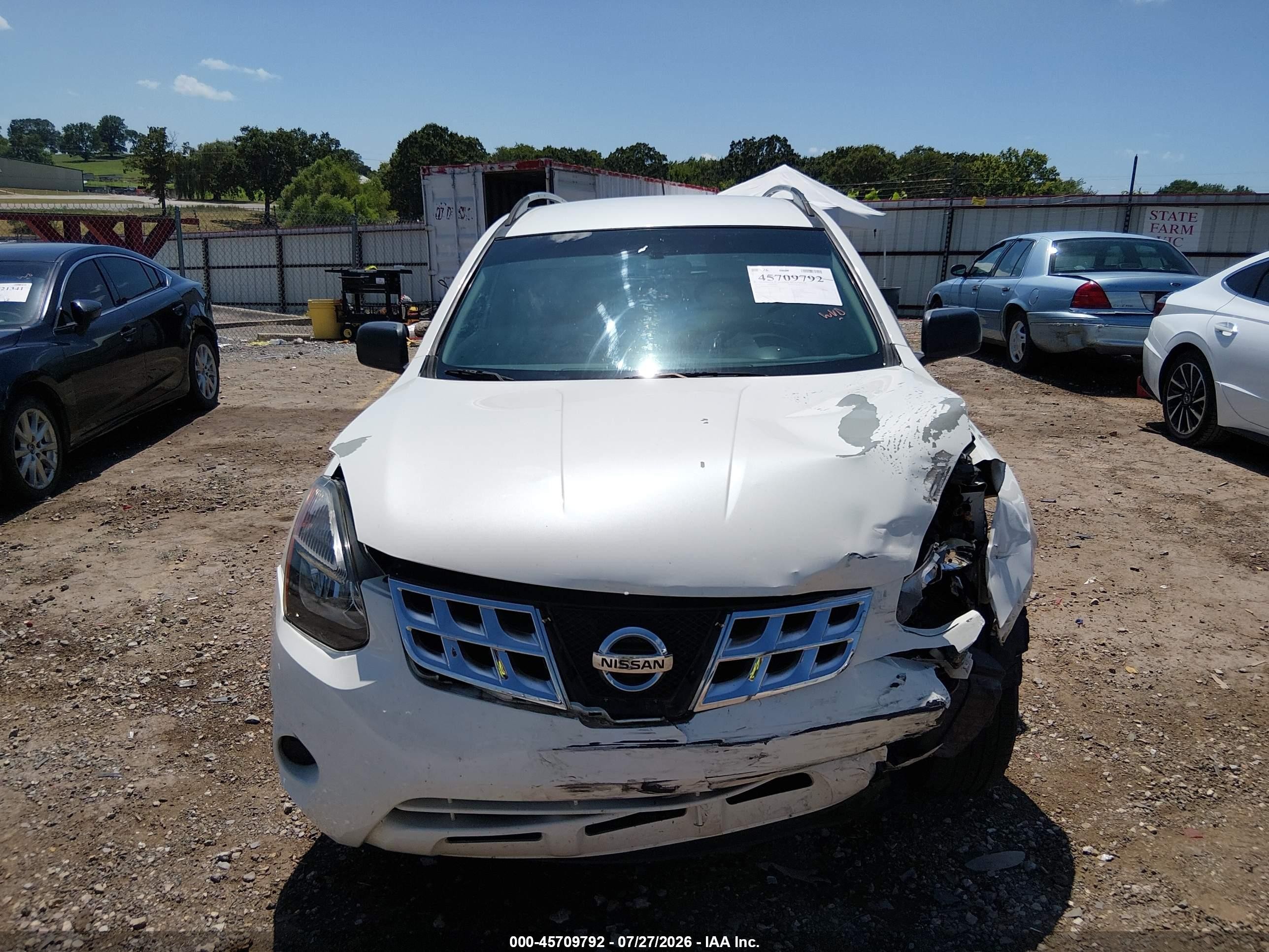 2014 Nissan Rogue Select S White vin: JN8AS5MV1EW706016