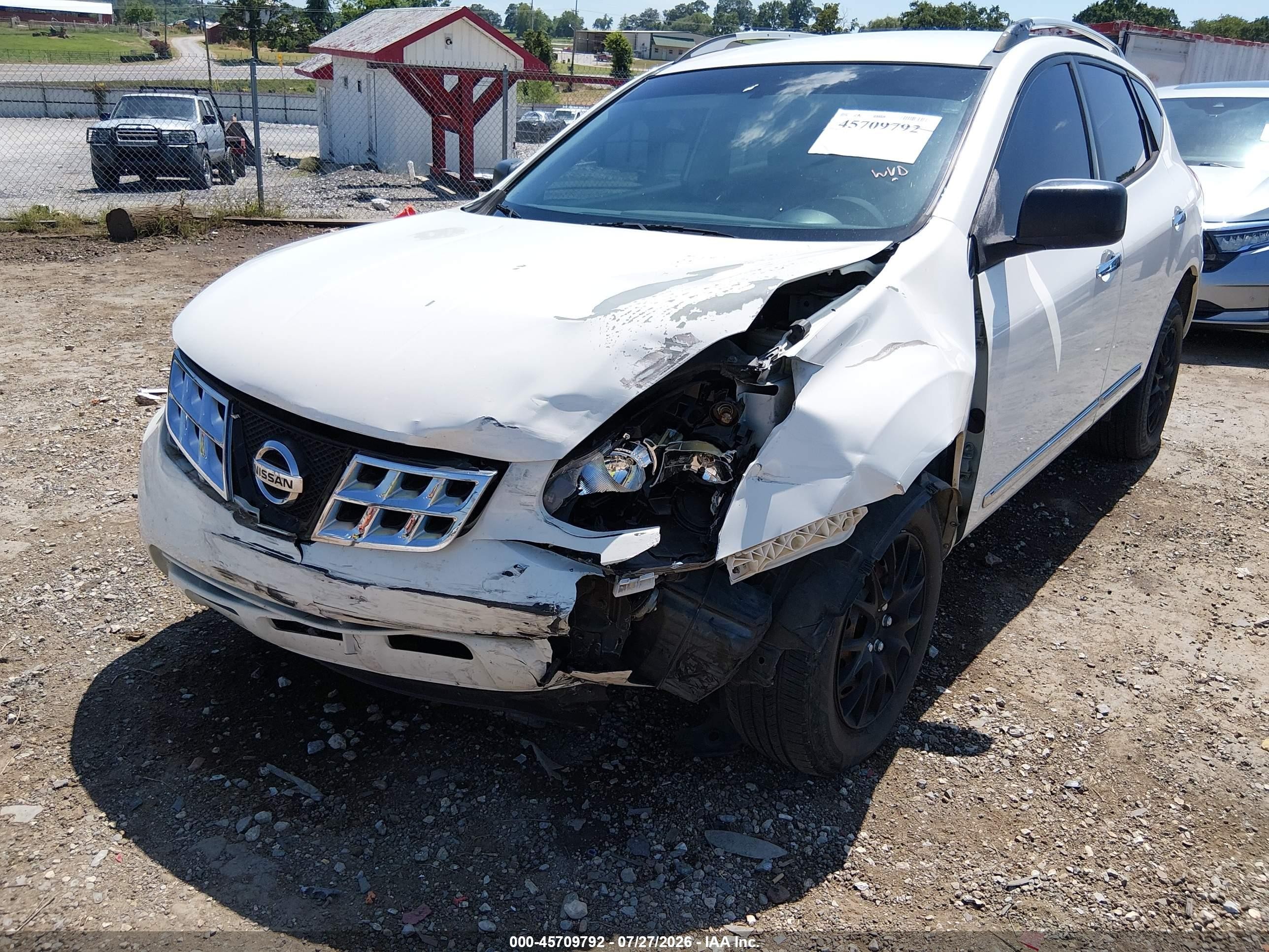 2014 Nissan Rogue Select S White vin: JN8AS5MV1EW706016