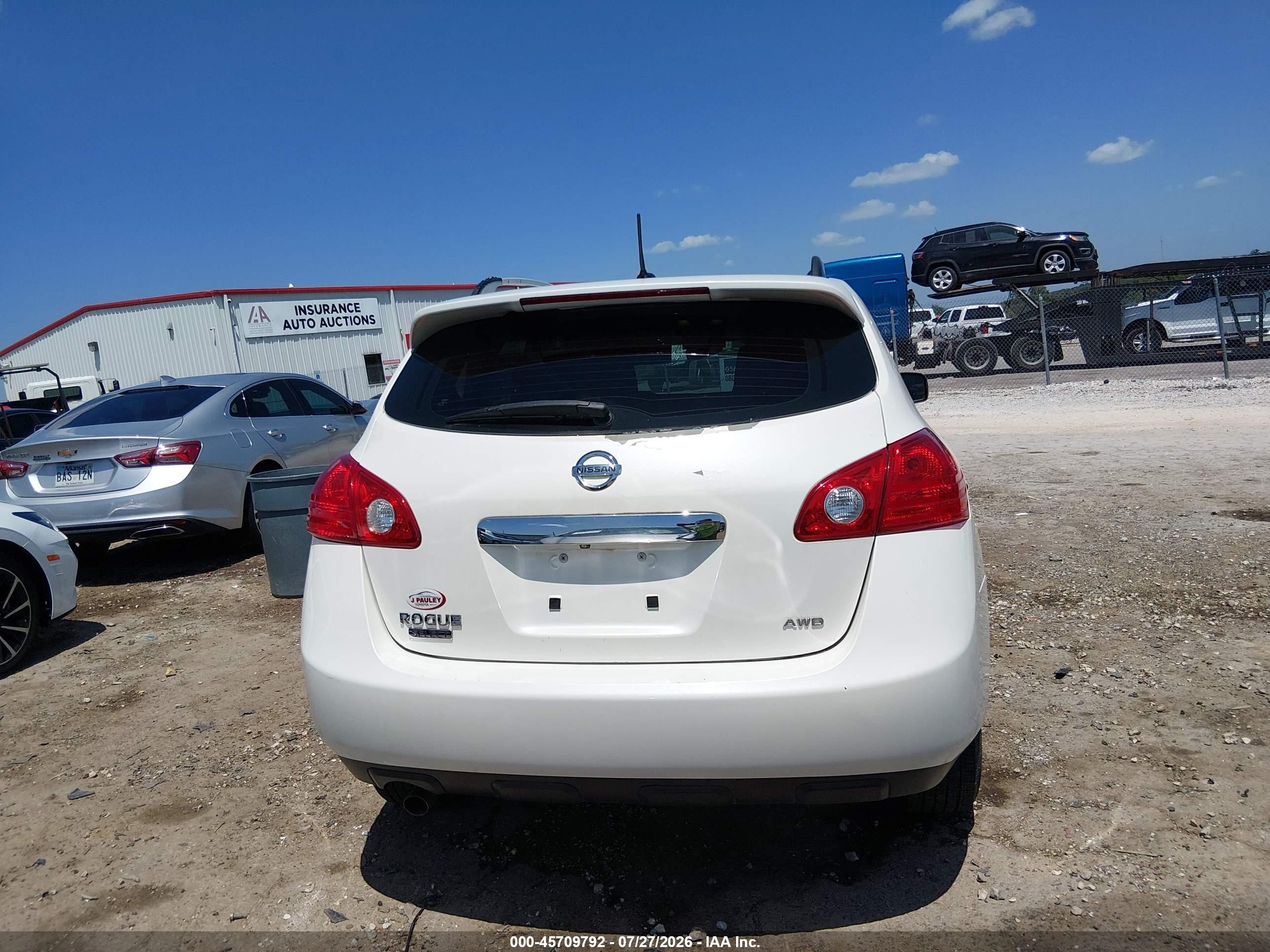 2014 Nissan Rogue Select S White vin: JN8AS5MV1EW706016