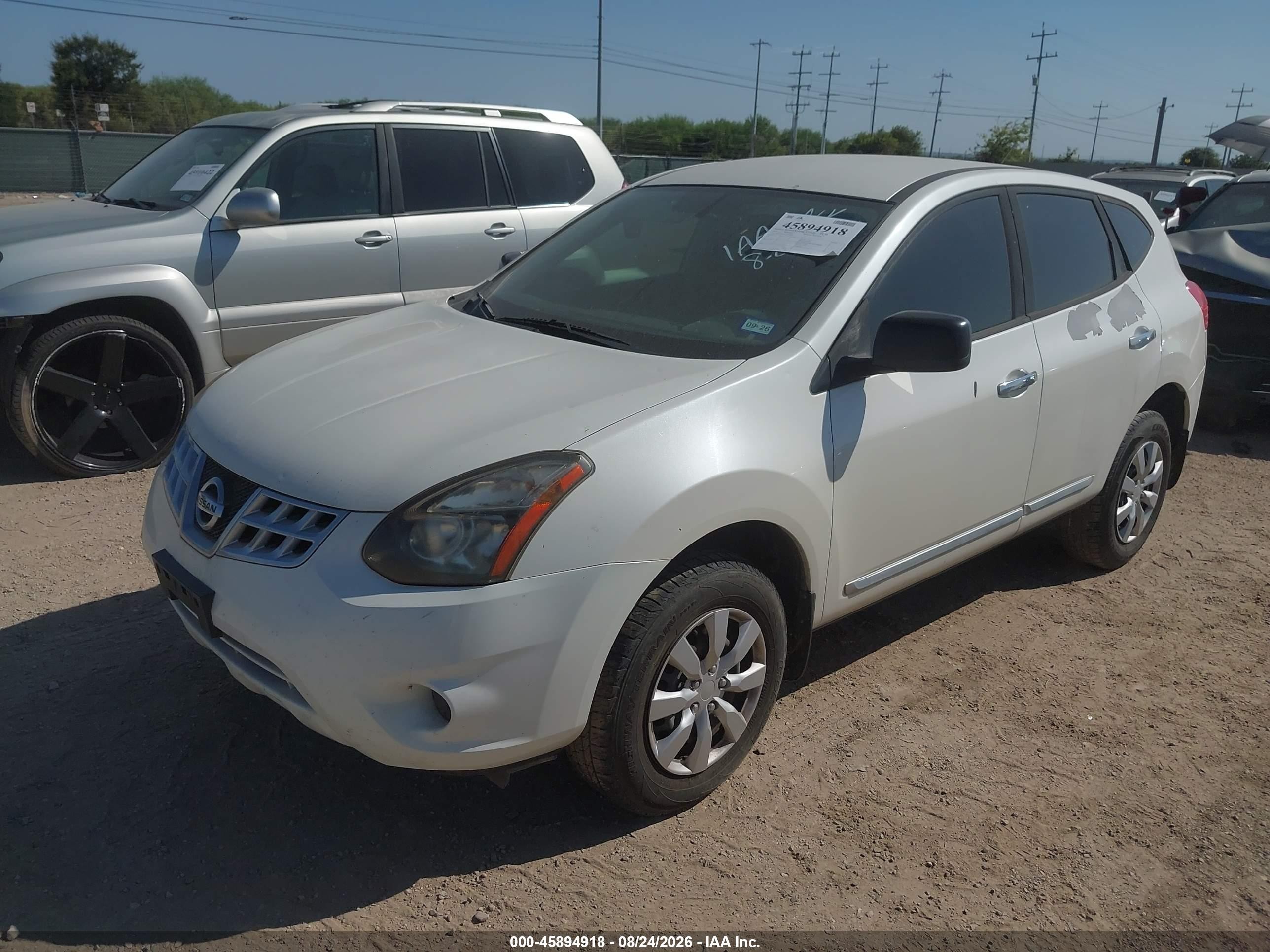 2015 Nissan Rogue Select S White vin: JN8AS5MV1FW770350