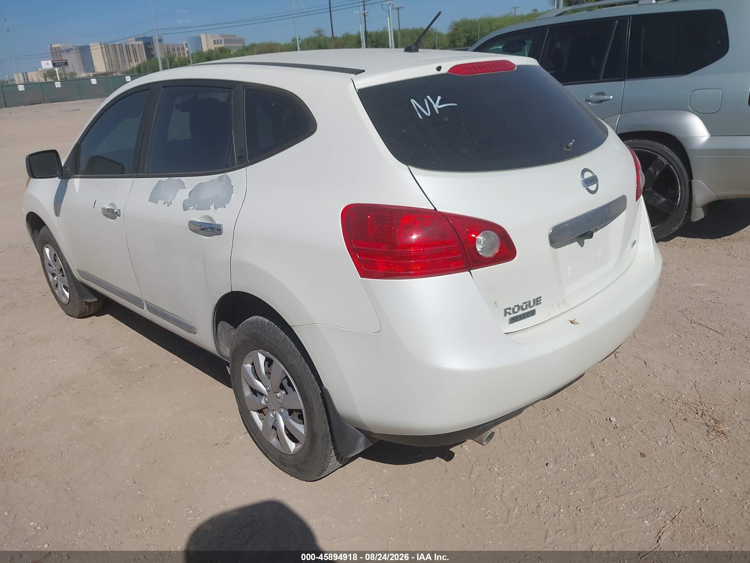 2015 Nissan Rogue Select S White vin: JN8AS5MV1FW770350