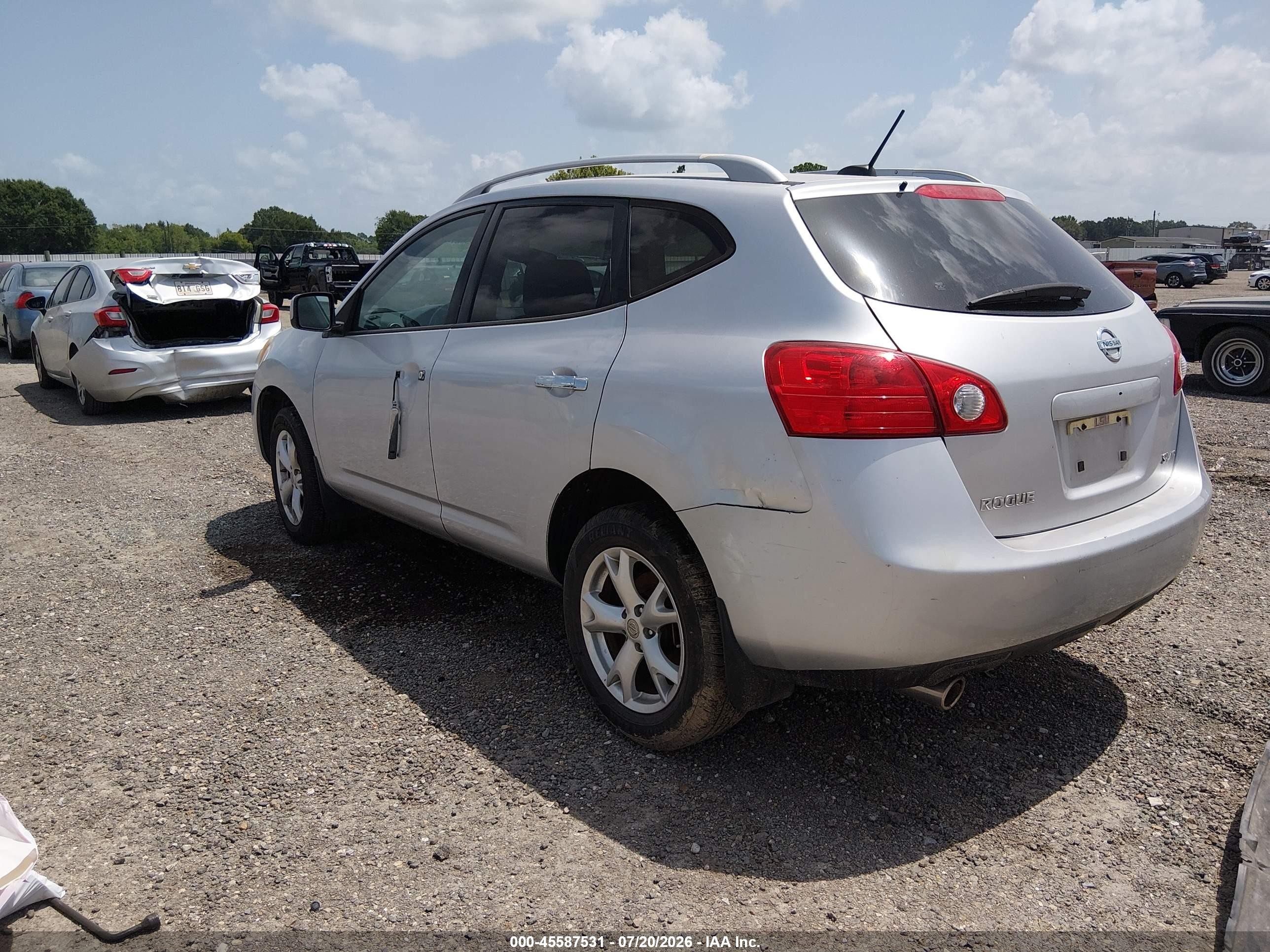 2010 Nissan Rogue Sl Silver vin: JN8AS5MV2AW102470