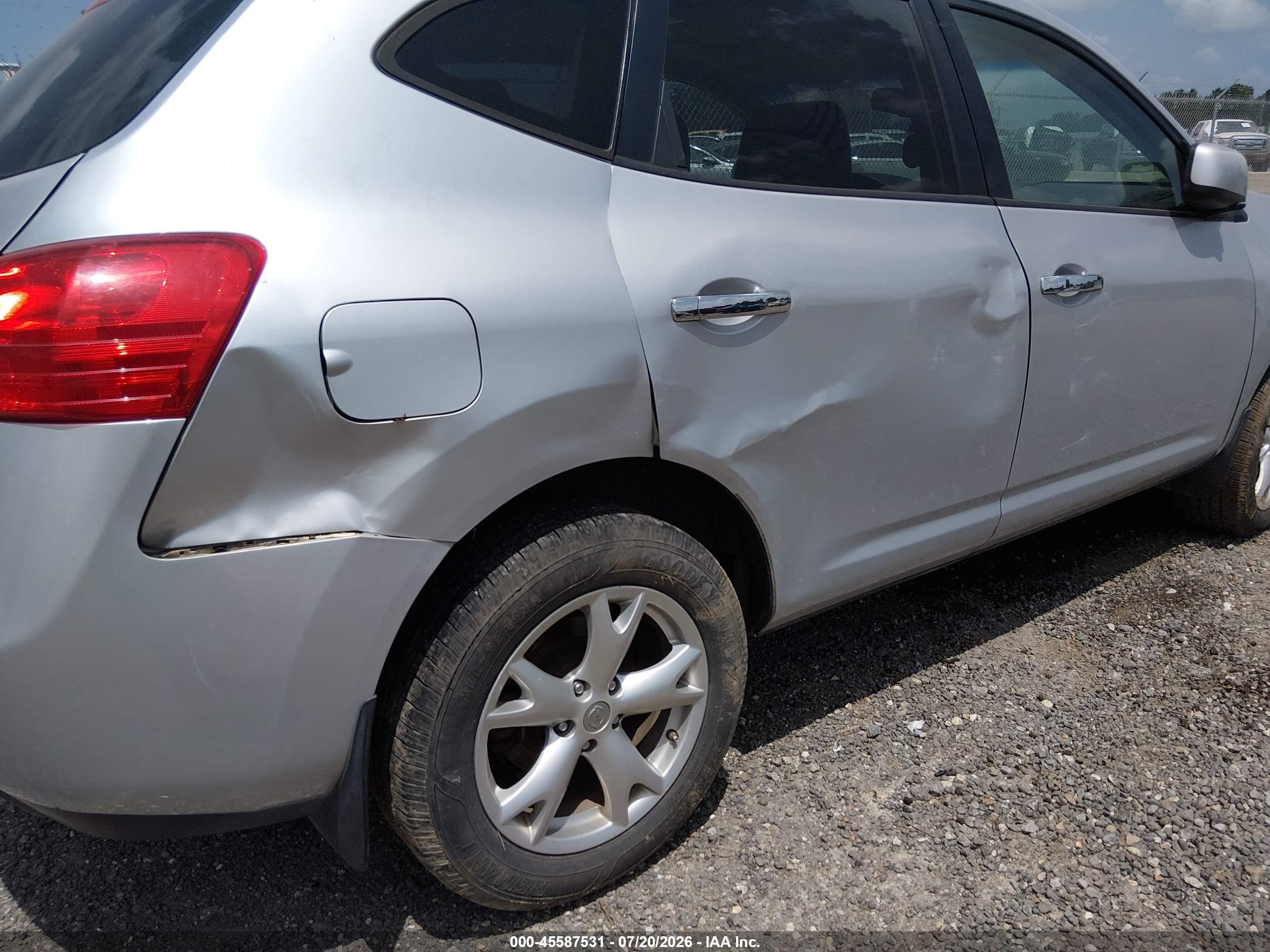 2010 Nissan Rogue Sl Silver vin: JN8AS5MV2AW102470