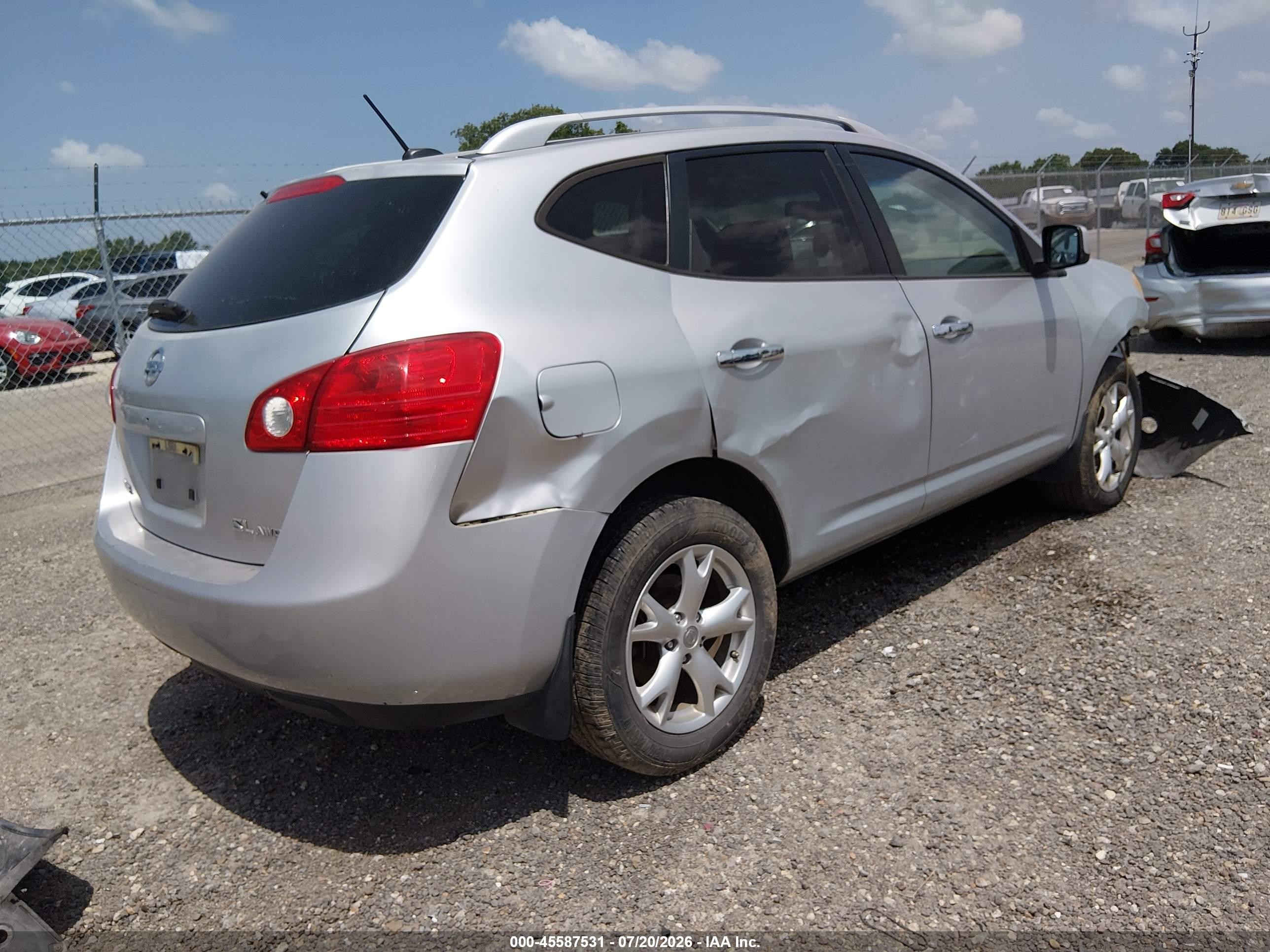 2010 Nissan Rogue Sl Silver vin: JN8AS5MV2AW102470