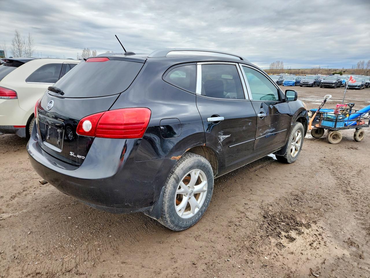 2010 Nissan Rogue Sl Черный vin: JN8AS5MV2AW123187