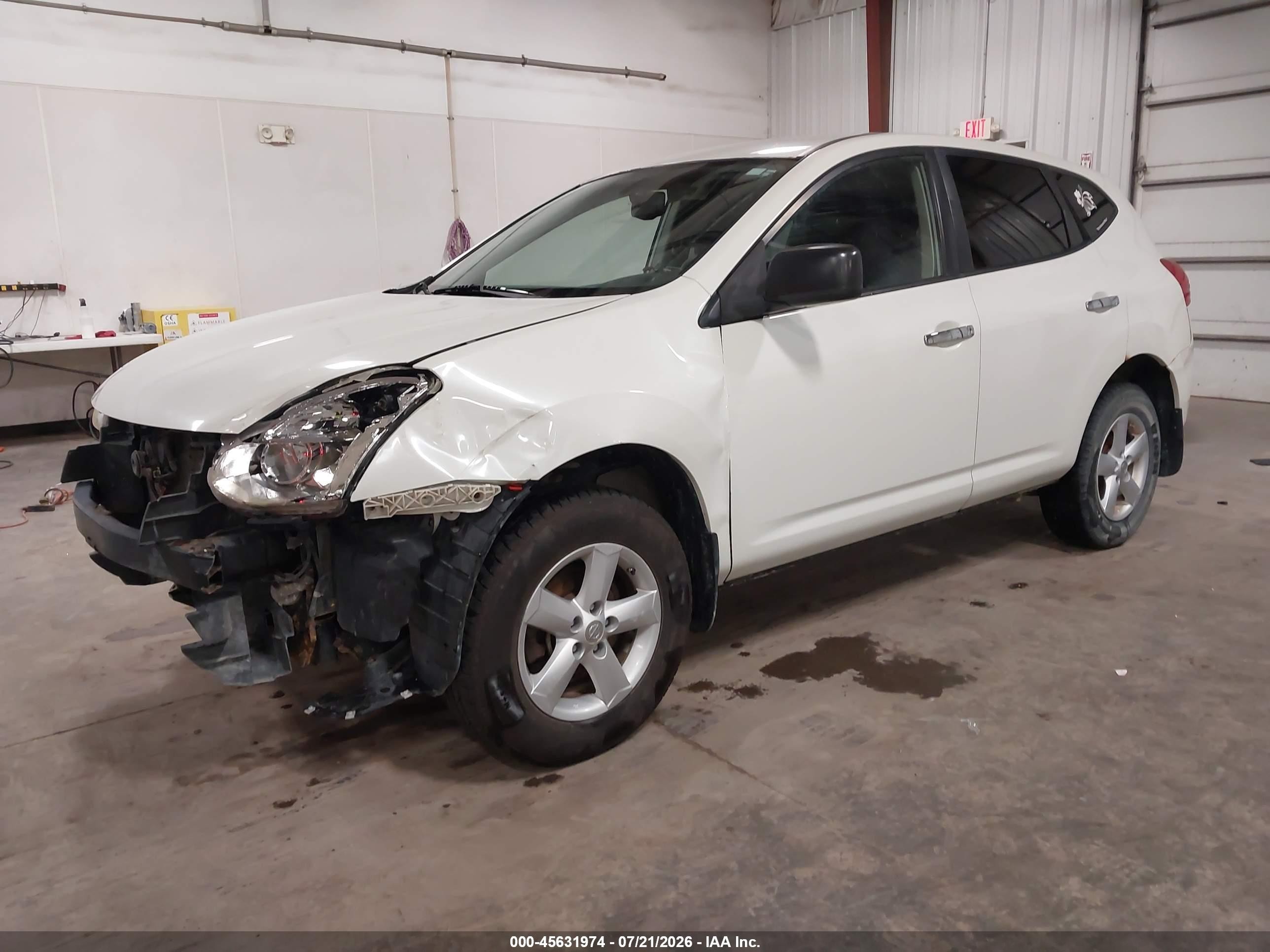 2010 Nissan Rogue S White vin: JN8AS5MV2AW130611