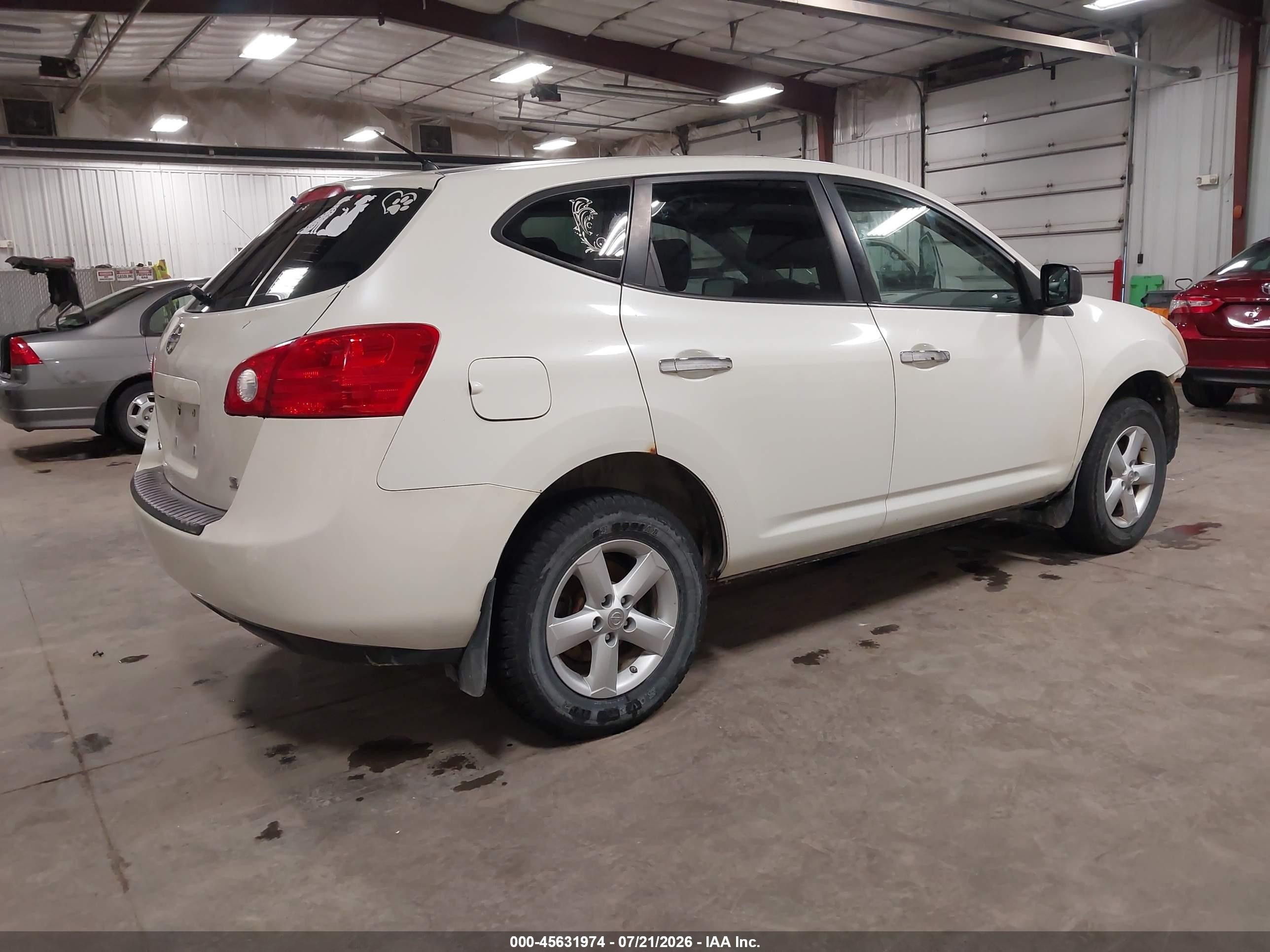 2010 Nissan Rogue S White vin: JN8AS5MV2AW130611