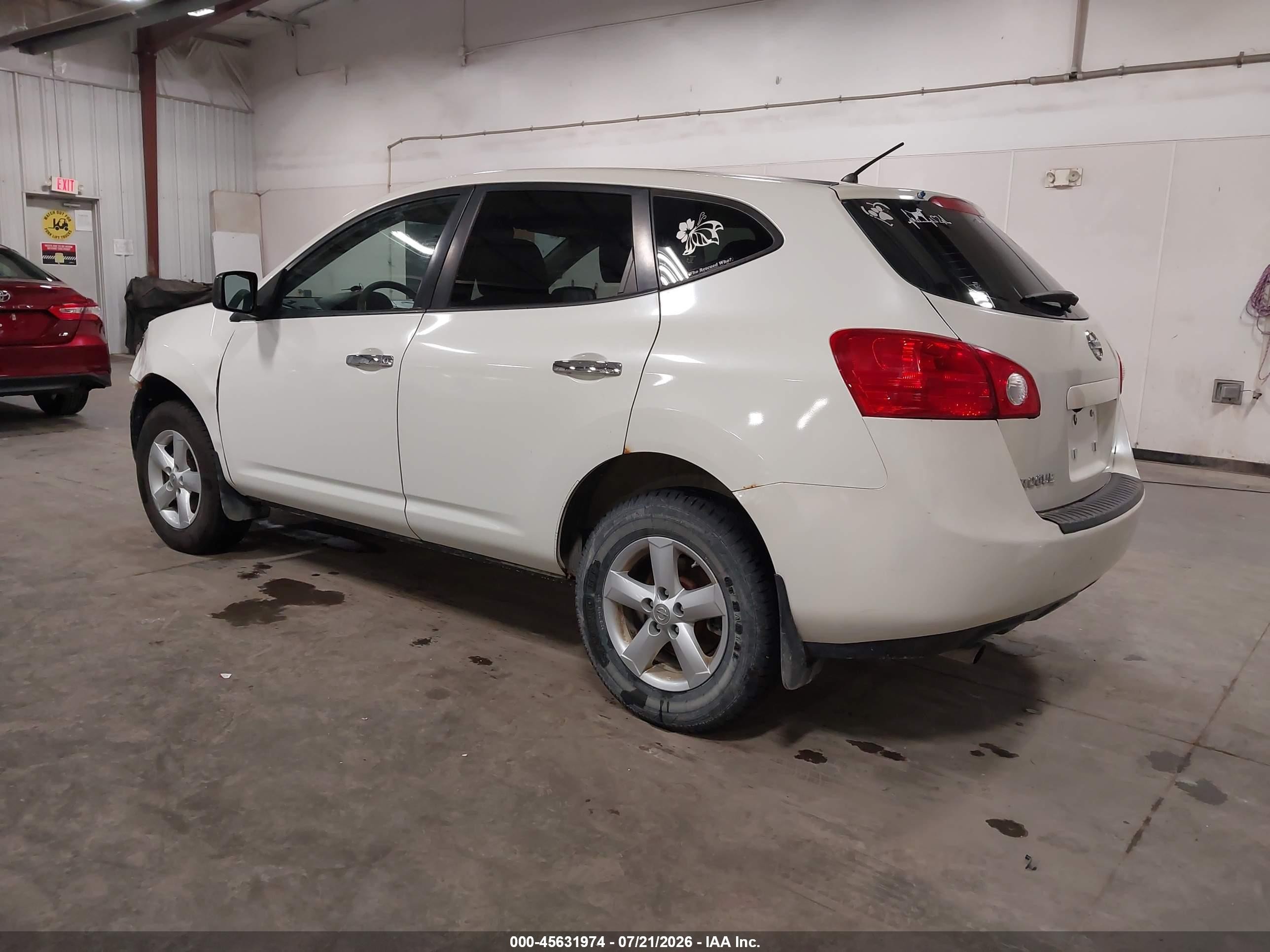 2010 Nissan Rogue S White vin: JN8AS5MV2AW130611