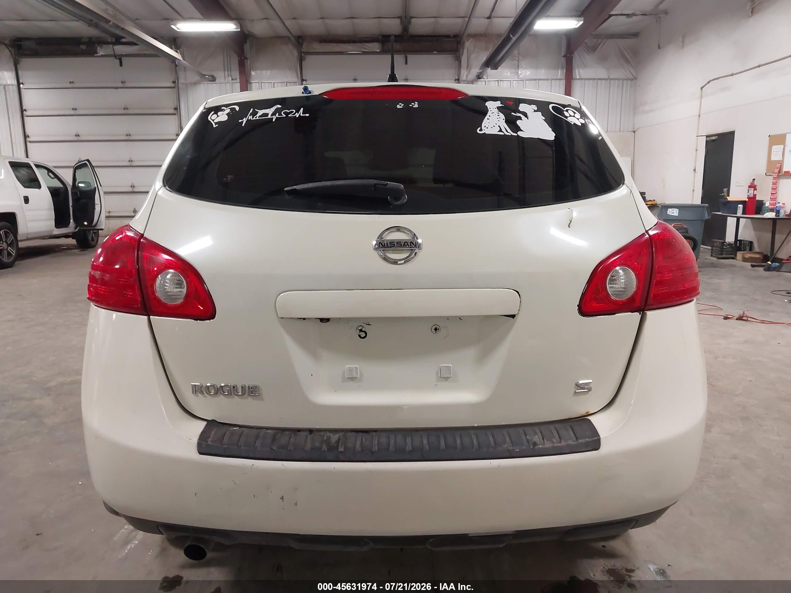 2010 Nissan Rogue S White vin: JN8AS5MV2AW130611