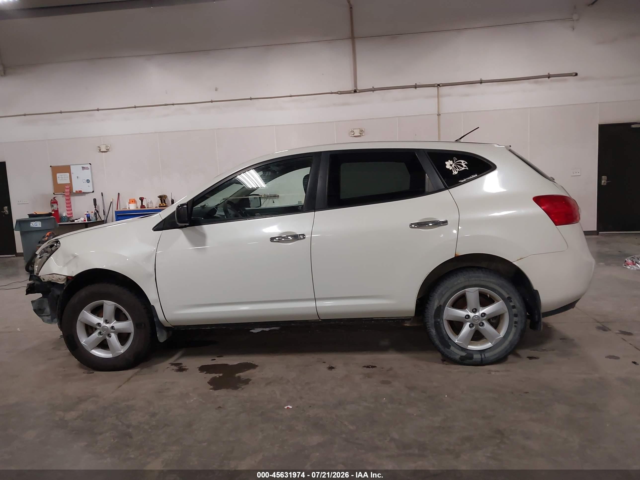 2010 Nissan Rogue S White vin: JN8AS5MV2AW130611
