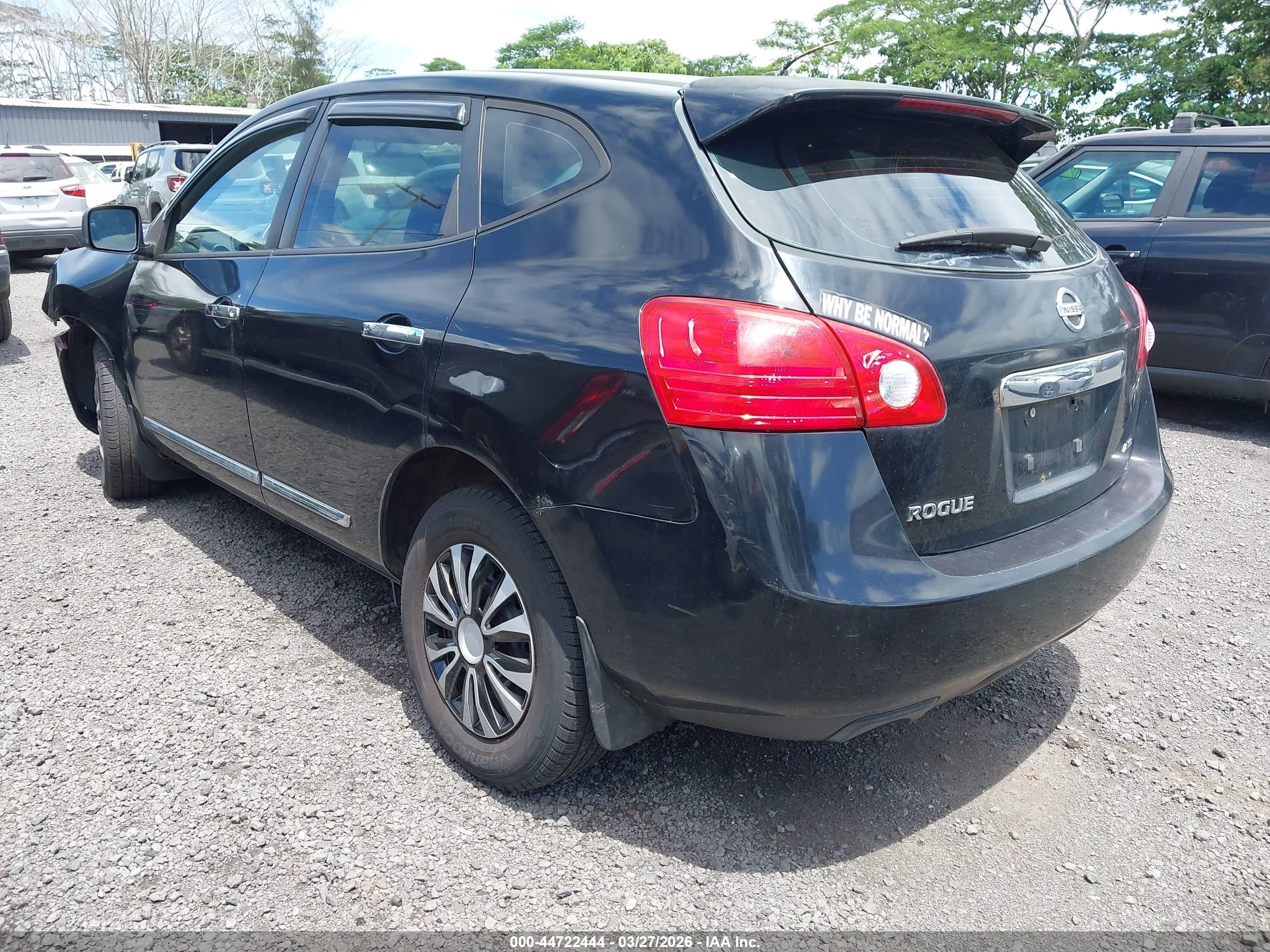 2011 Nissan Rogue S Black vin: JN8AS5MV2BW256002