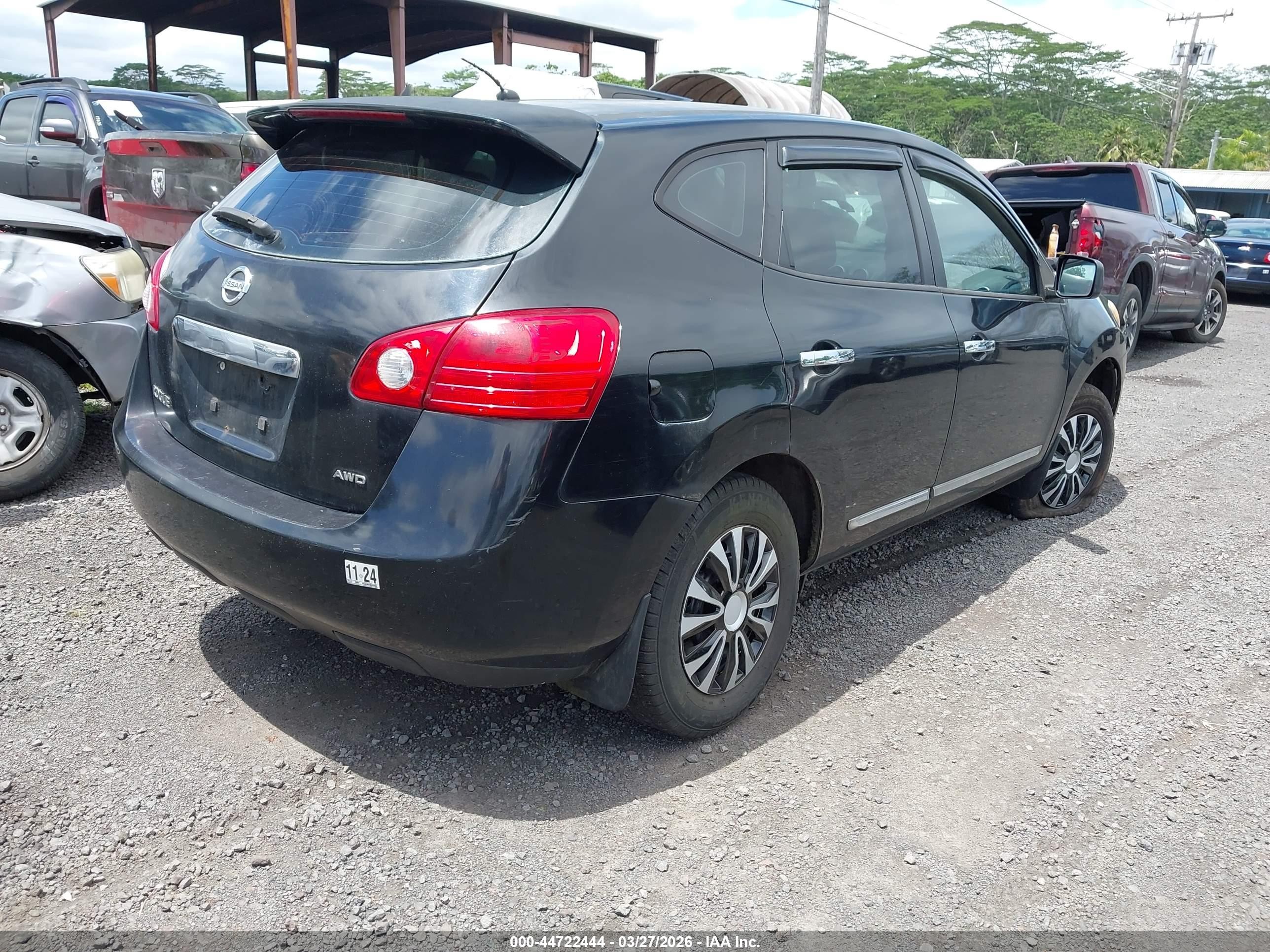 2011 Nissan Rogue S Black vin: JN8AS5MV2BW256002