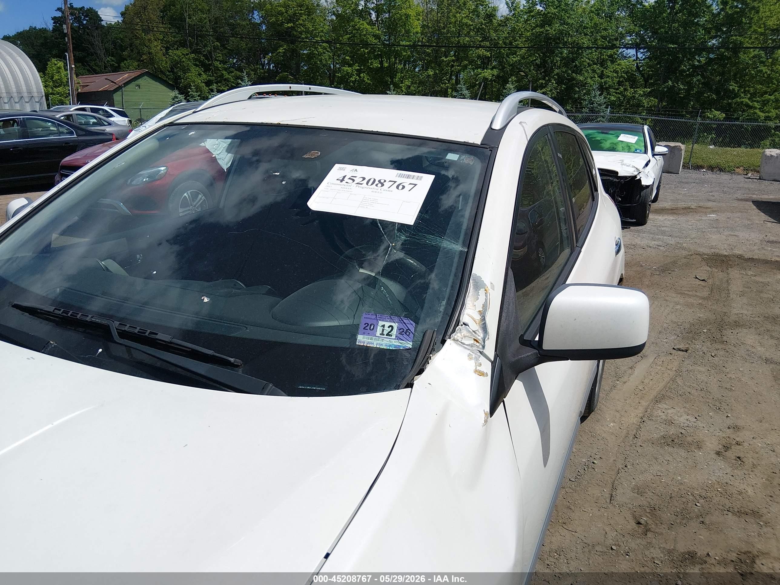 2011 Nissan Rogue Sv White vin: JN8AS5MV2BW268540