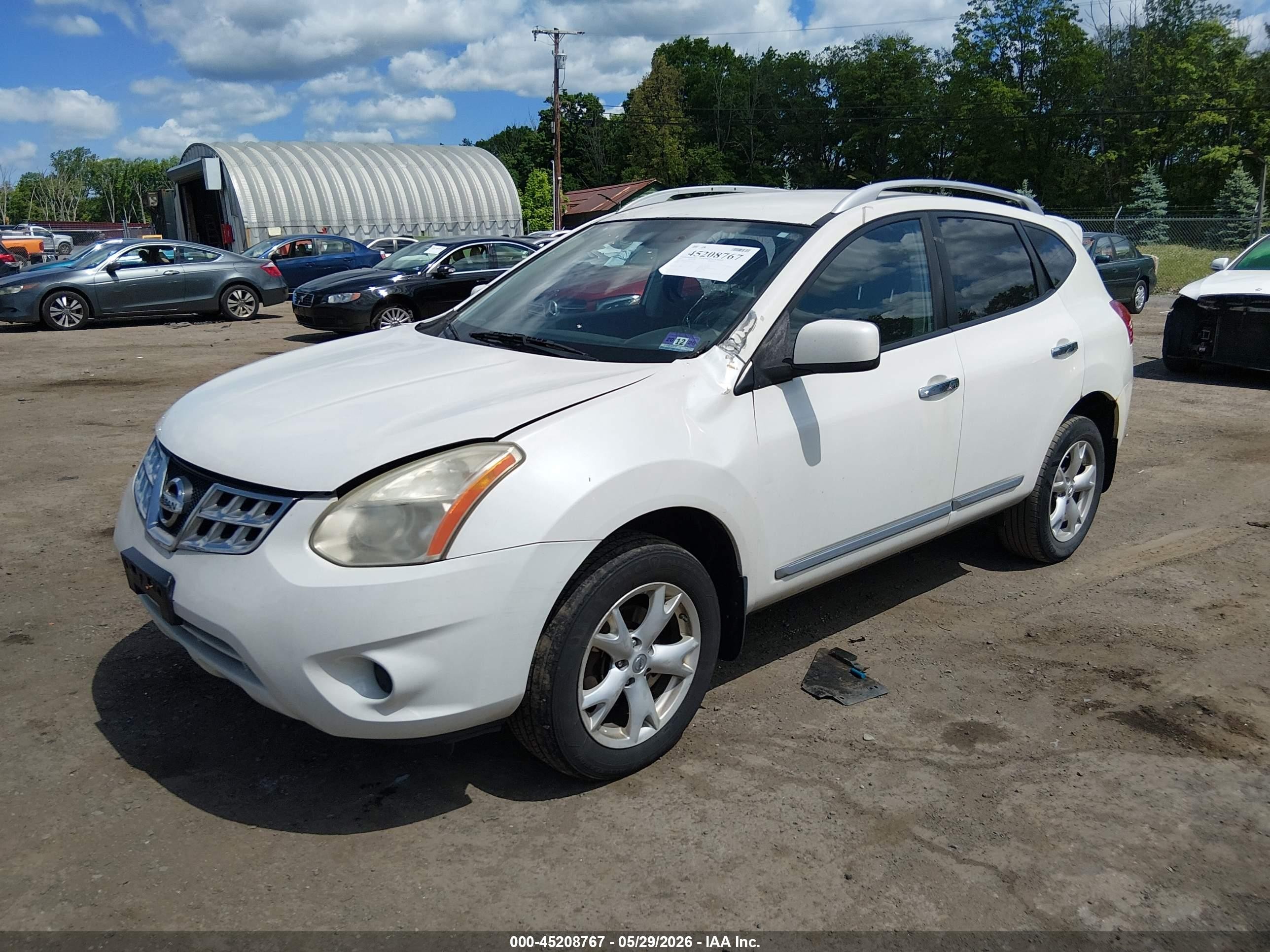 2011 Nissan Rogue Sv White vin: JN8AS5MV2BW268540