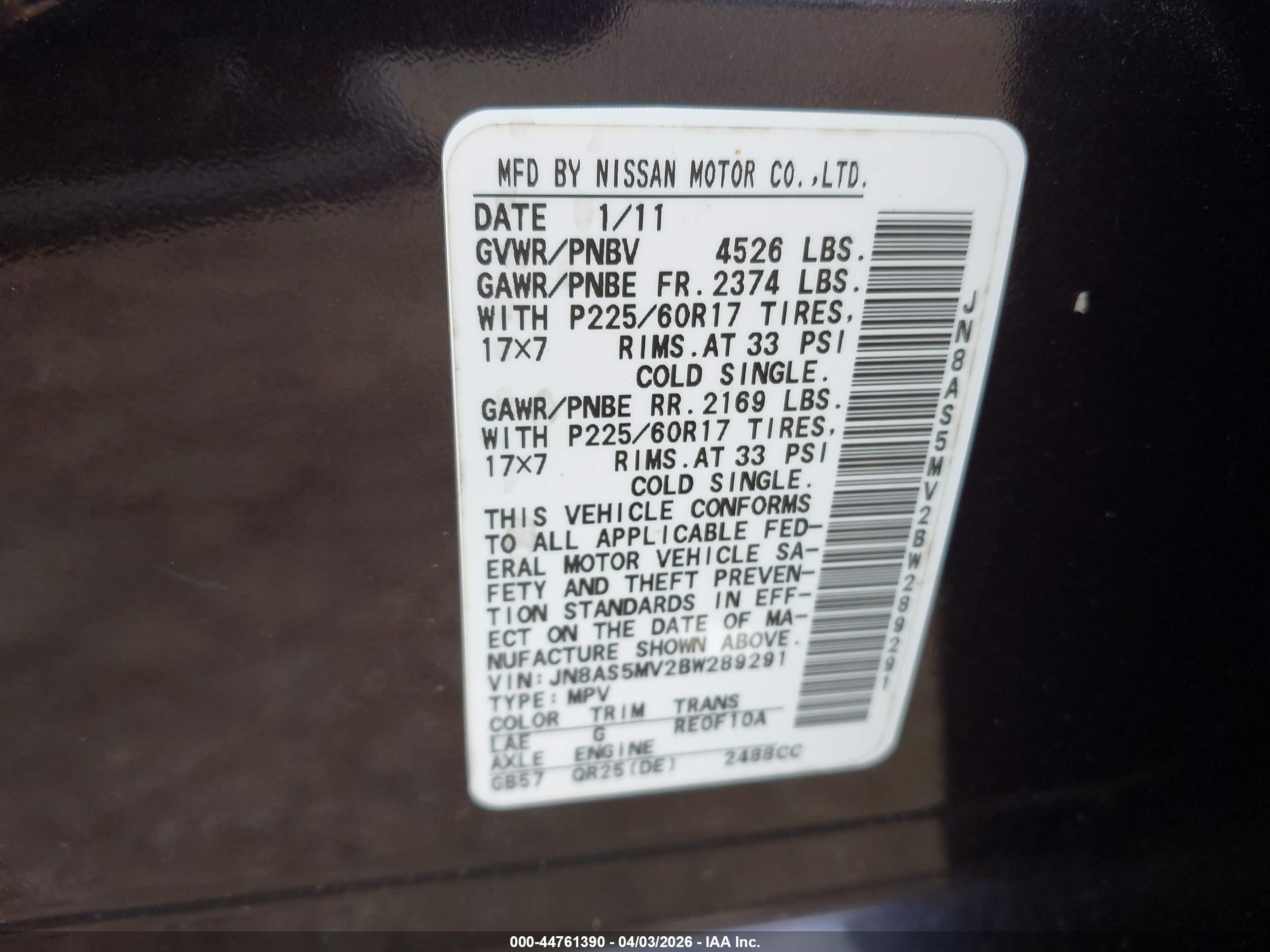 2011 Nissan Rogue Sv Maroon vin: JN8AS5MV2BW289291