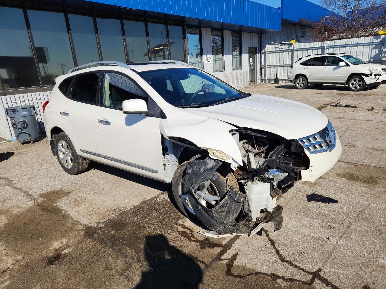 2011 Nissan Rogue S White vin: JN8AS5MV2BW294104