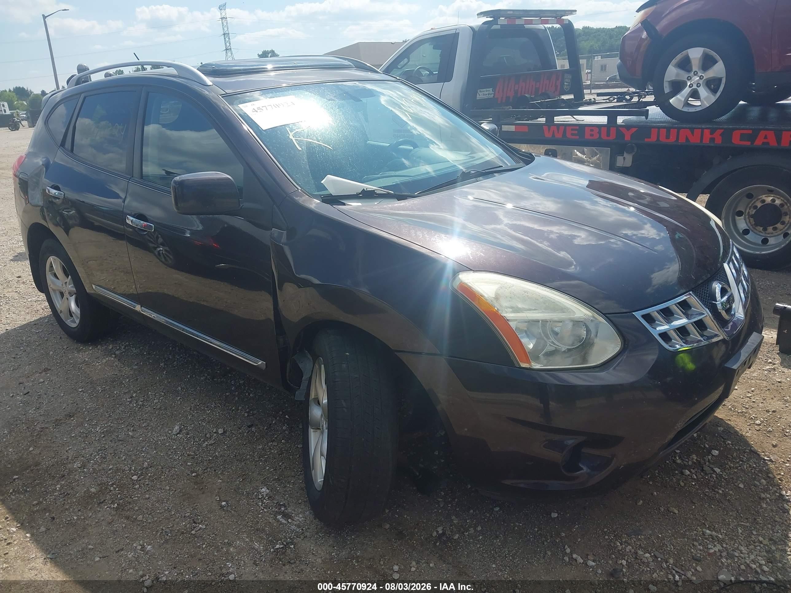 2011 Nissan Rogue Sv Black vin: JN8AS5MV2BW297780