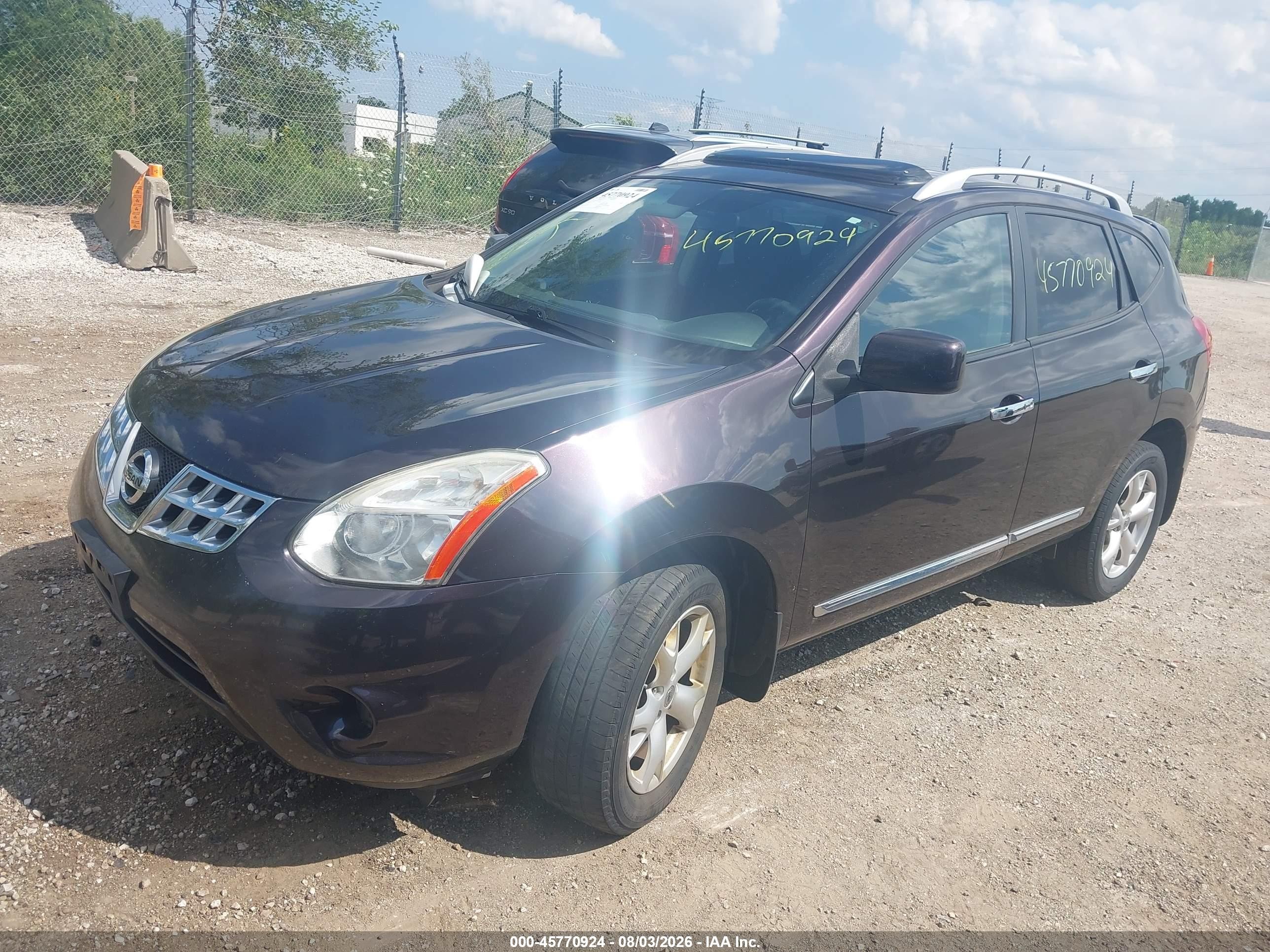 2011 Nissan Rogue Sv Black vin: JN8AS5MV2BW297780