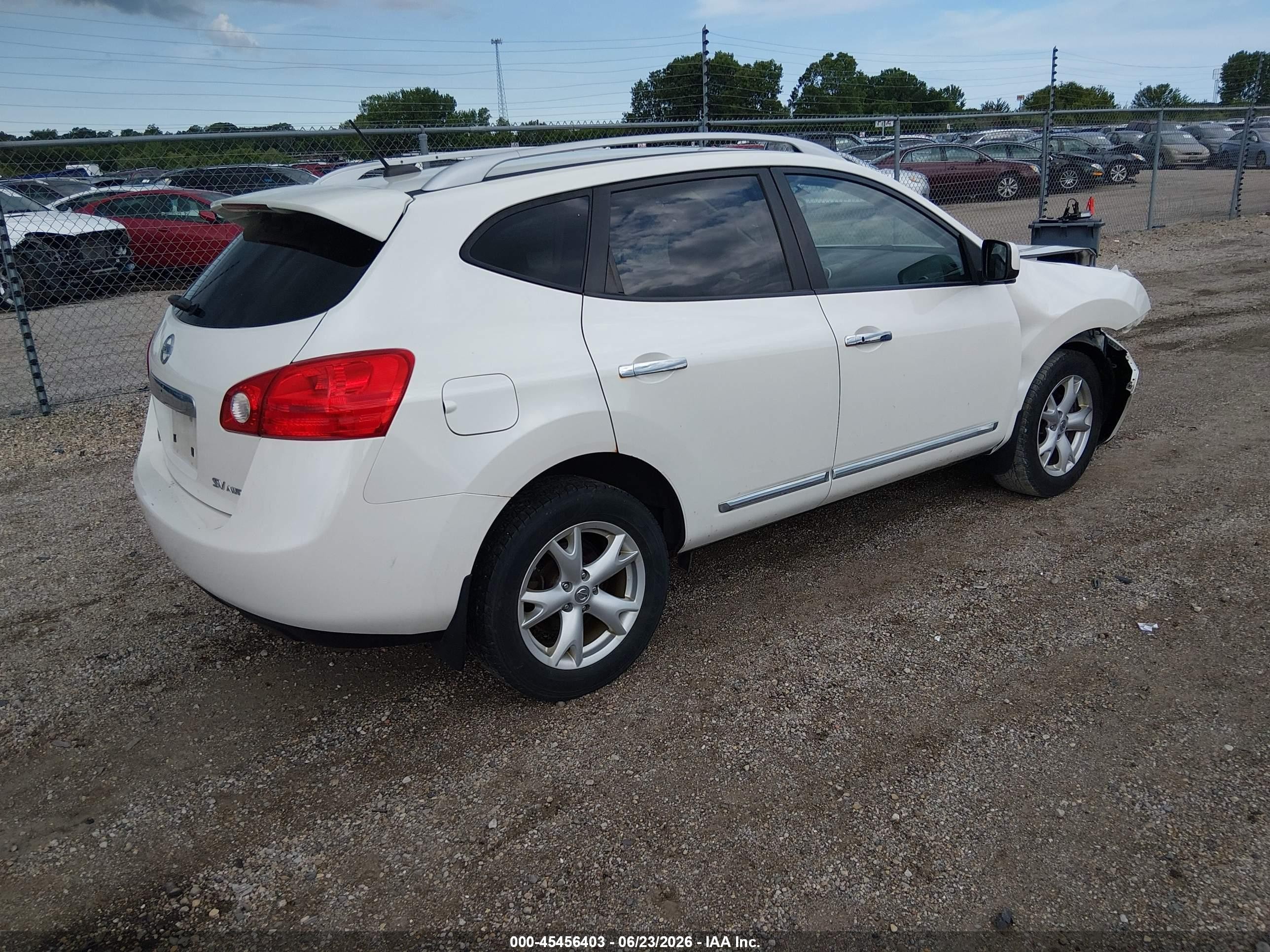 2011 Nissan Rogue Sv White vin: JN8AS5MV2BW301231
