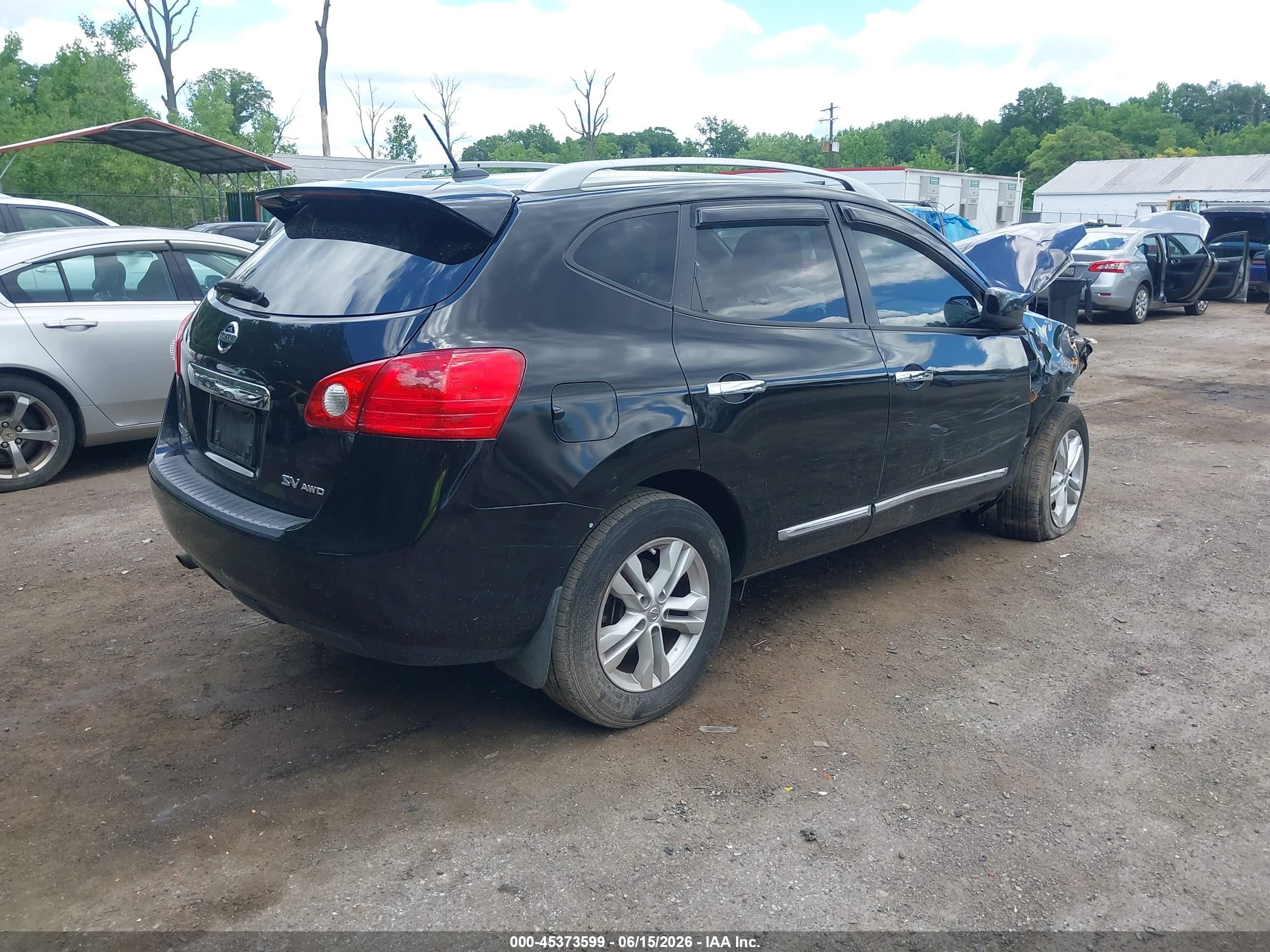 2012 Nissan Rogue Sv Black vin: JN8AS5MV2CW362760