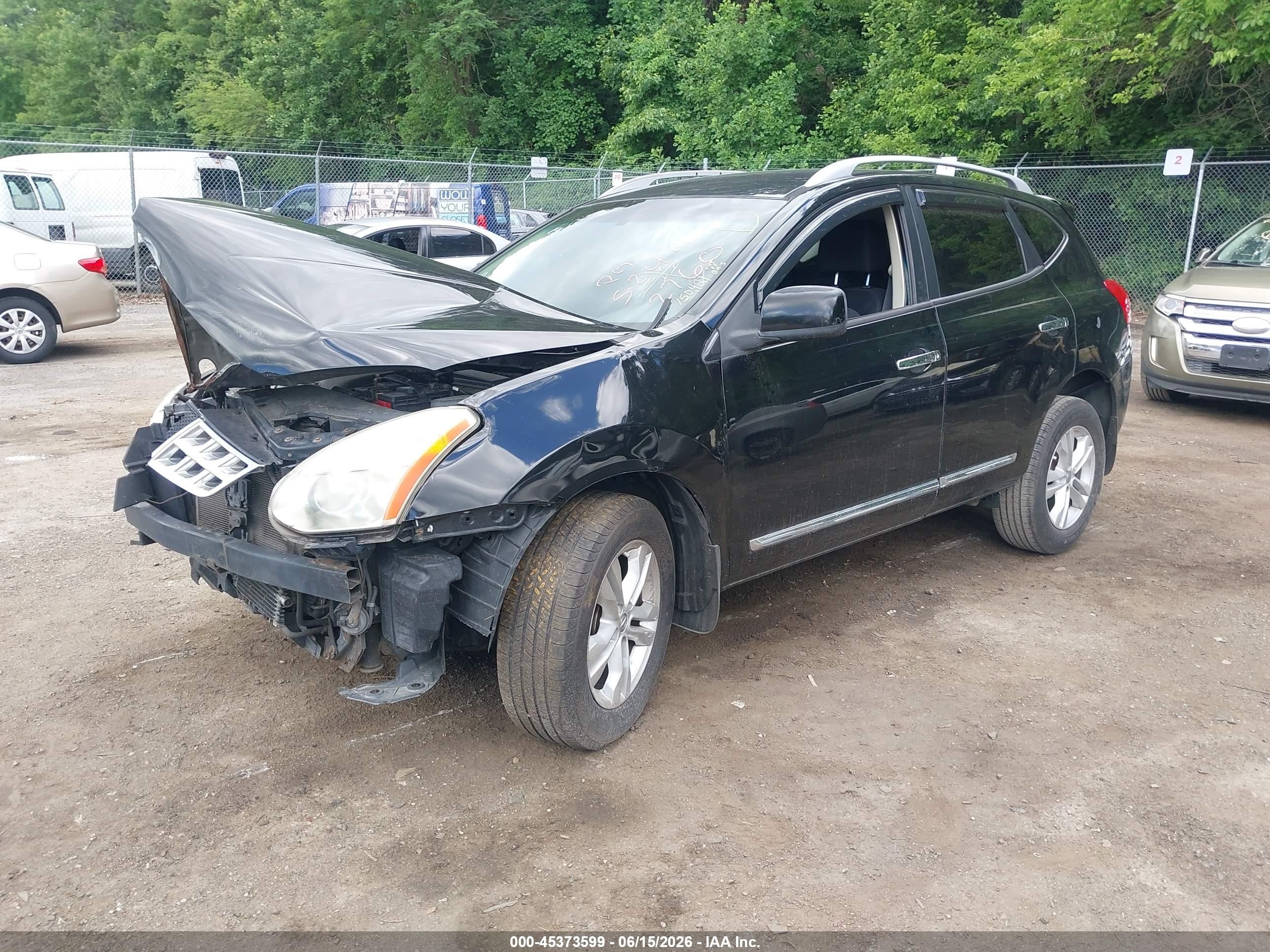 2012 Nissan Rogue Sv Black vin: JN8AS5MV2CW362760