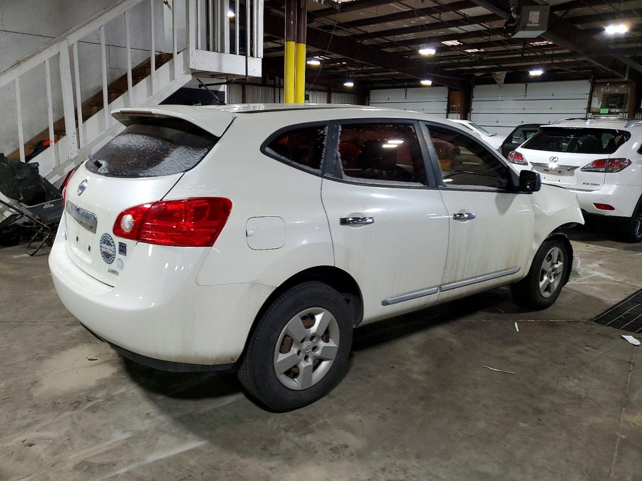 2012 Nissan Rogue S White vin: JN8AS5MV2CW368171