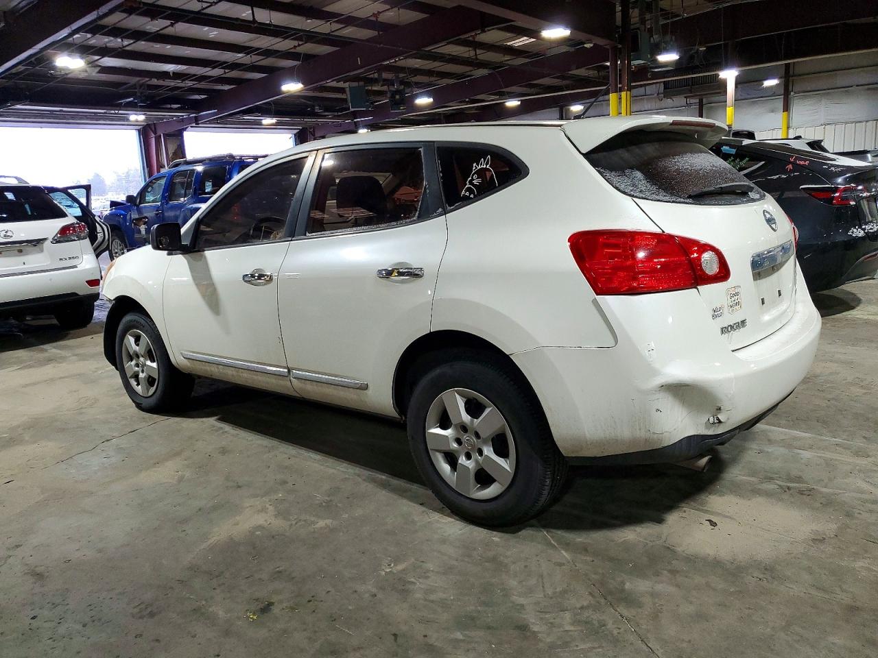 2012 Nissan Rogue S White vin: JN8AS5MV2CW368171