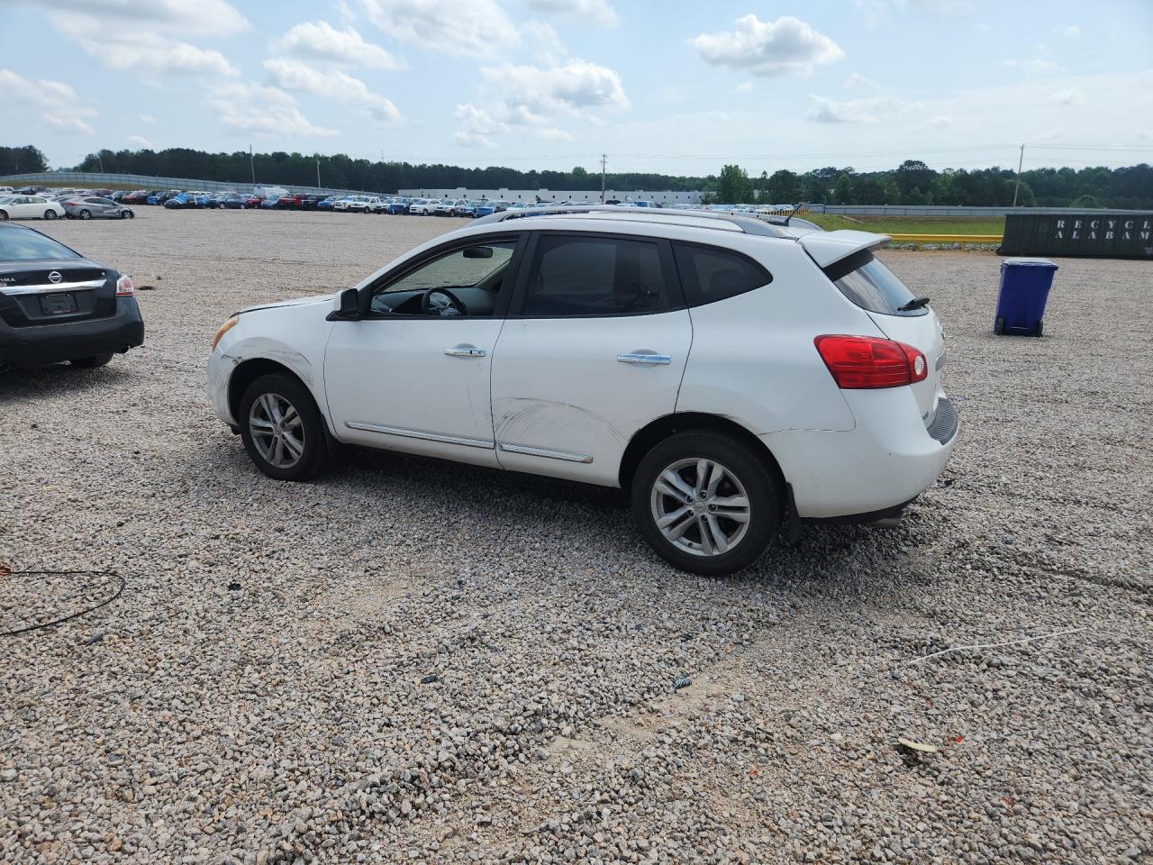 2012 Nissan Rogue S White vin: JN8AS5MV2CW376917