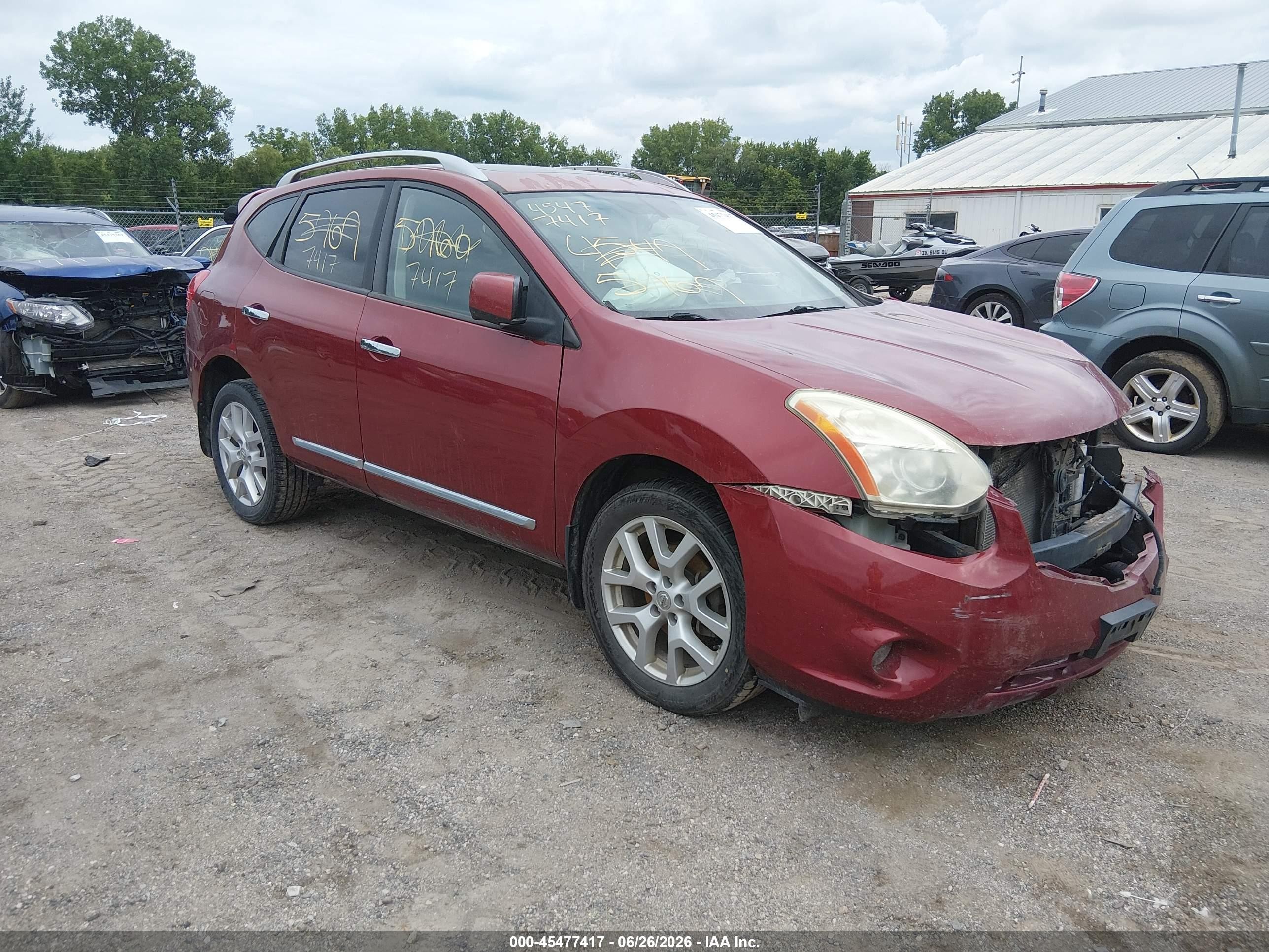 2012 Nissan Rogue Sv W/sl Pkg Синий vin: JN8AS5MV2CW380384