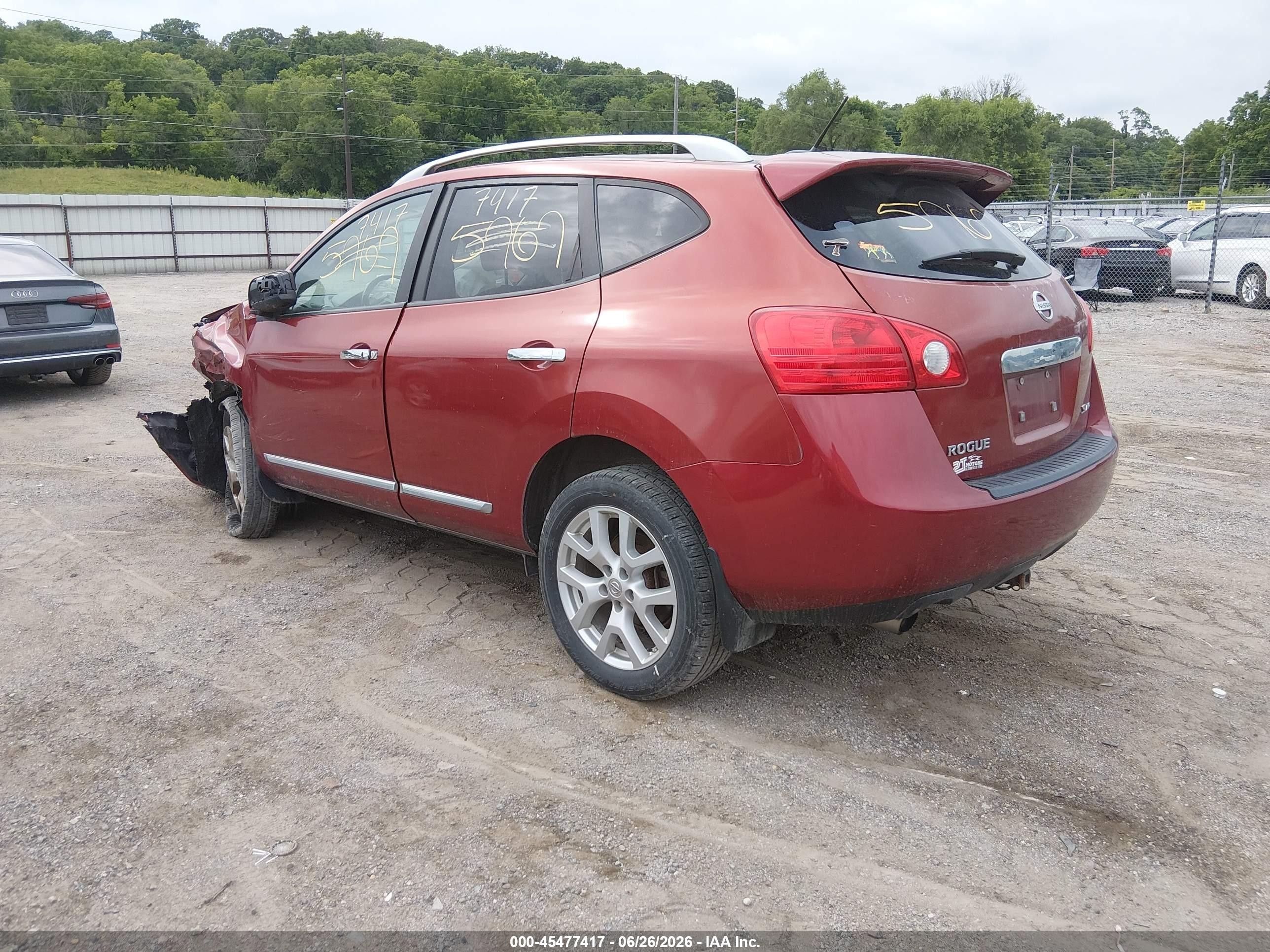 2012 Nissan Rogue Sv W/sl Pkg Blue vin: JN8AS5MV2CW380384