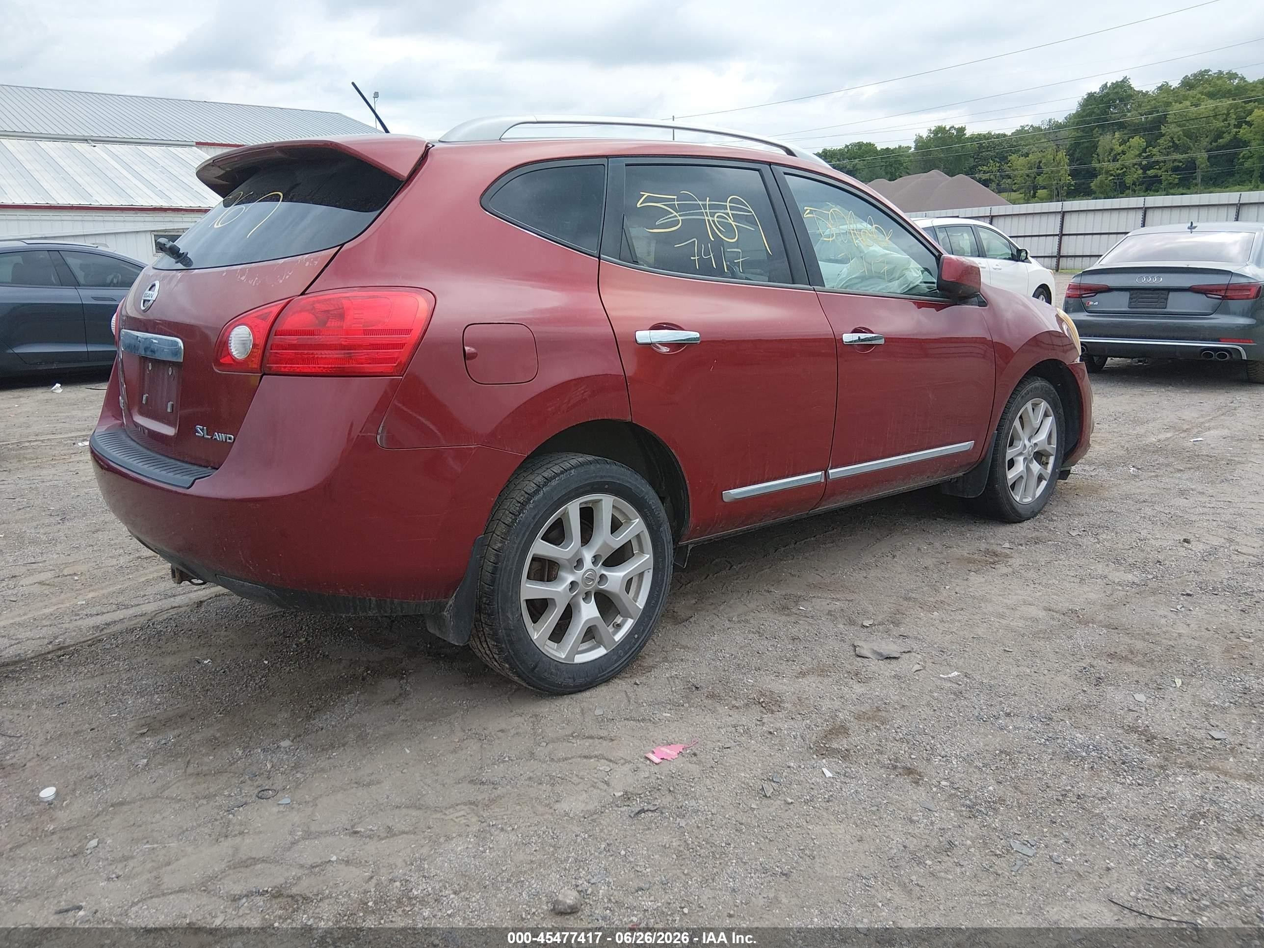 2012 Nissan Rogue Sv W/sl Pkg Blue vin: JN8AS5MV2CW380384