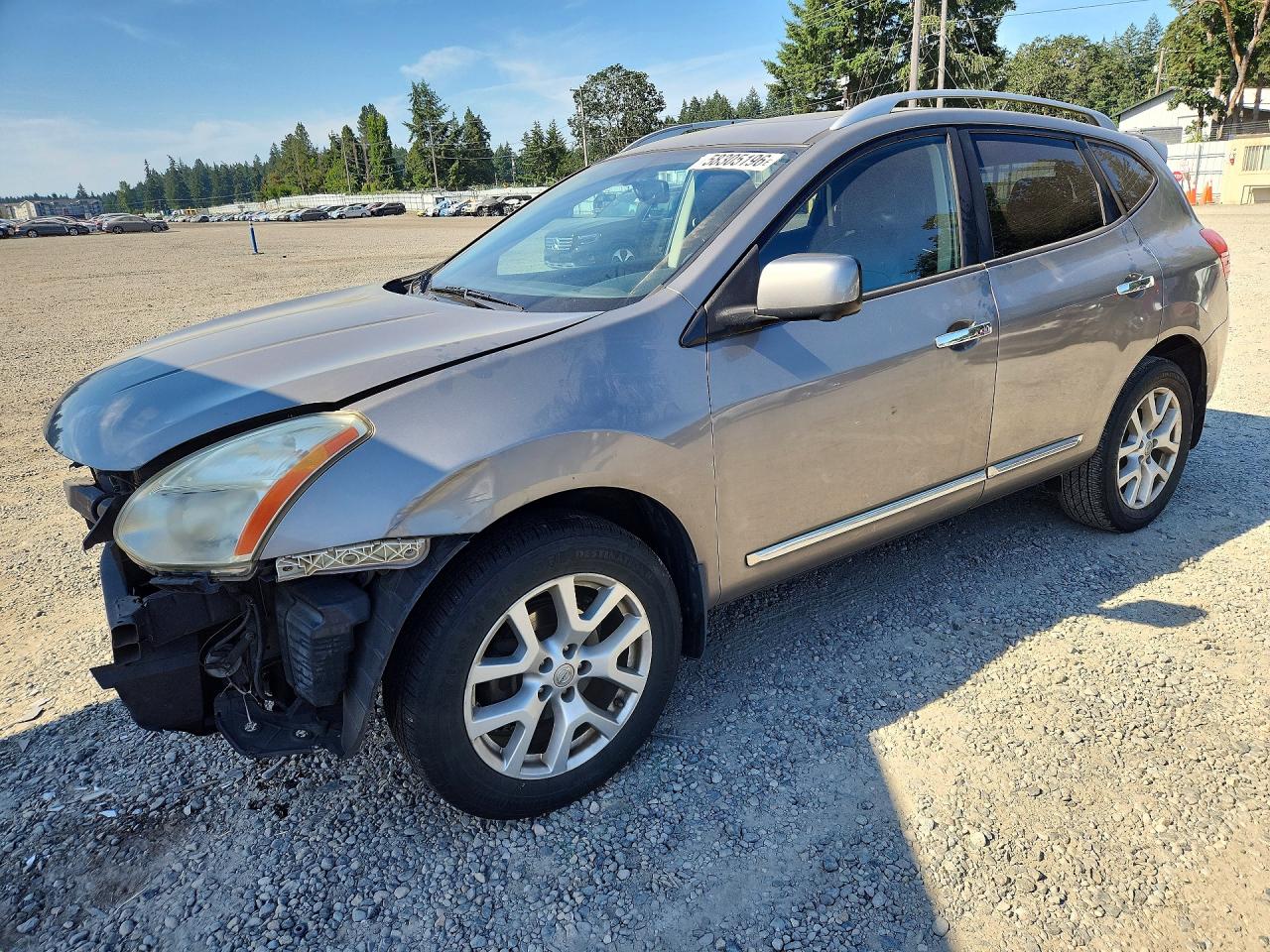 2012 Nissan Rogue S Silver vin: JN8AS5MV2CW387643