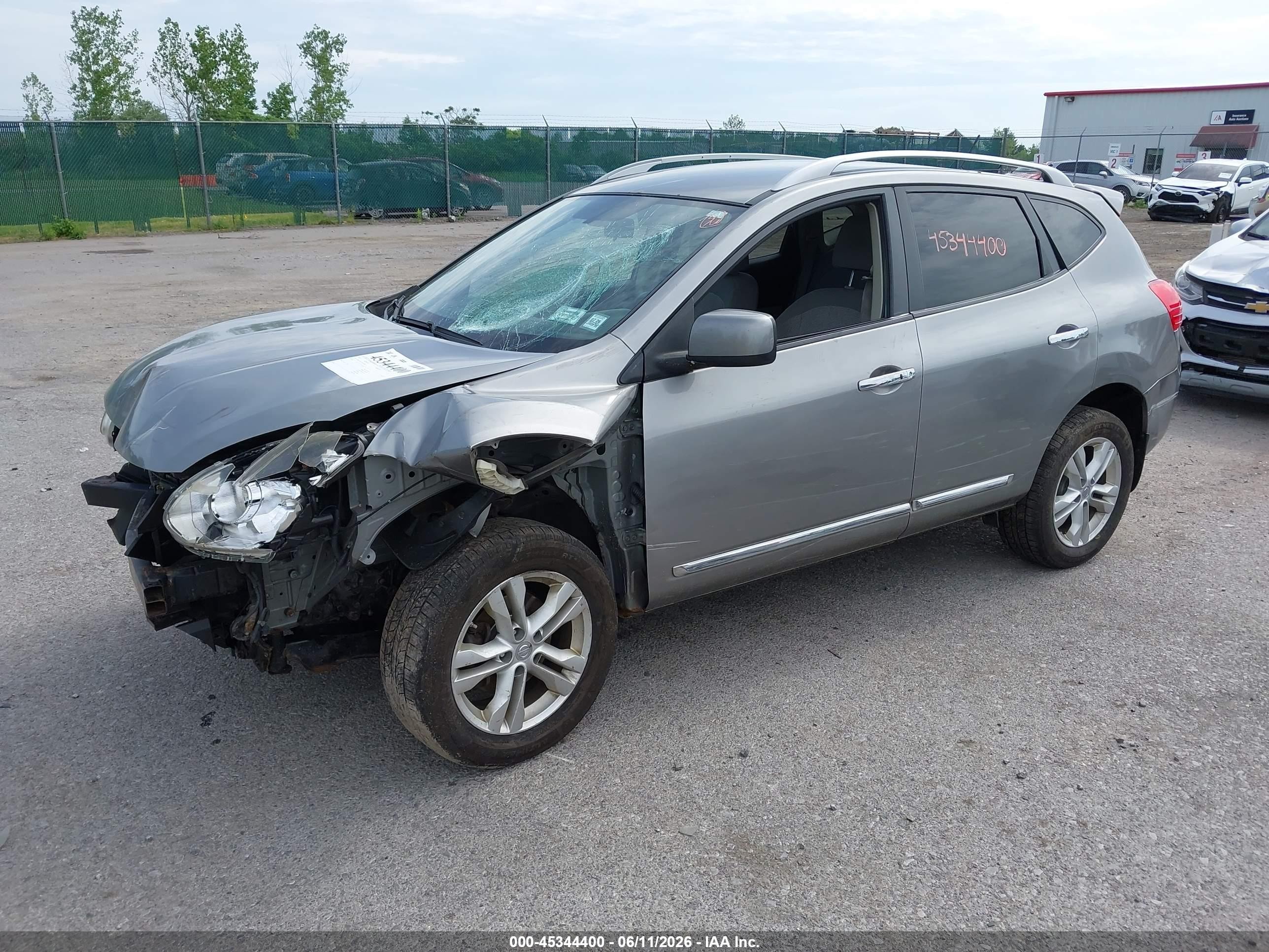 2012 Nissan Rogue Sv Gray vin: JN8AS5MV2CW387982