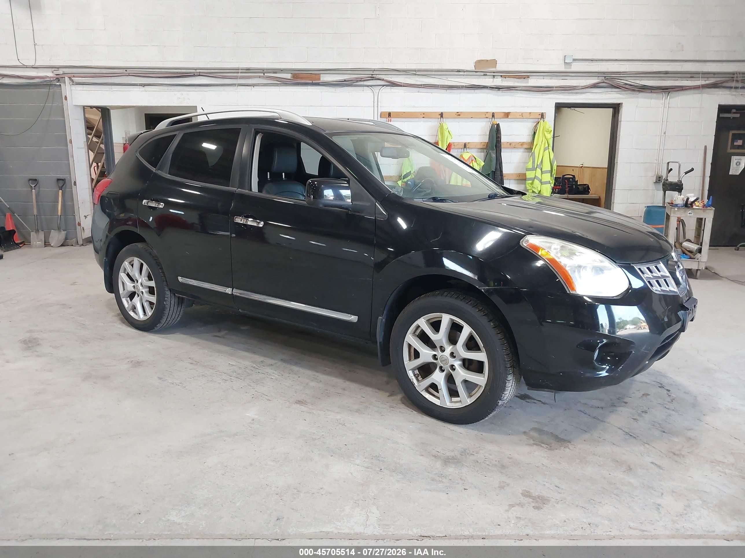 2012 Nissan Rogue S/sv Black vin: JN8AS5MV2CW392390