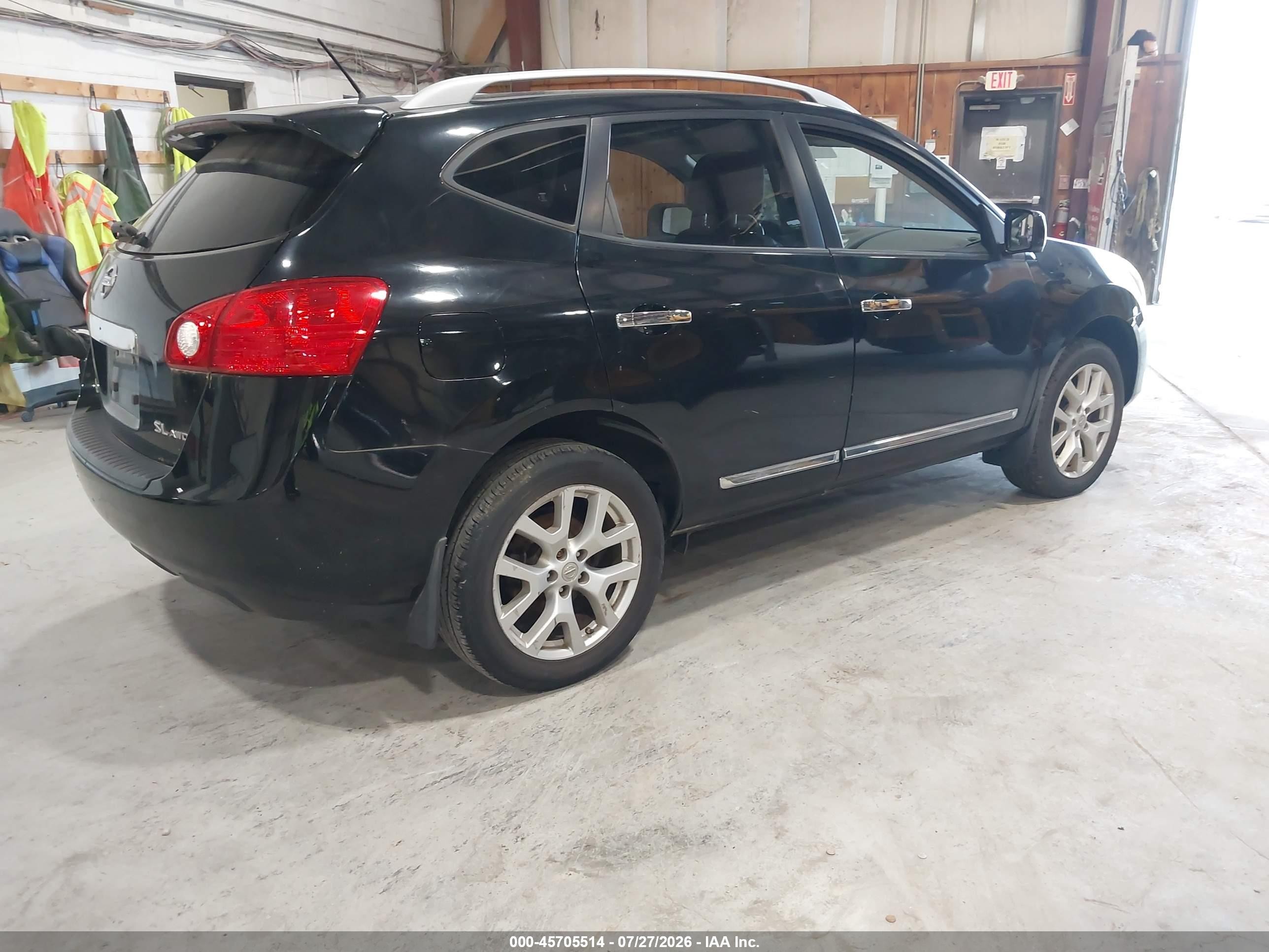 2012 Nissan Rogue S/sv Black vin: JN8AS5MV2CW392390