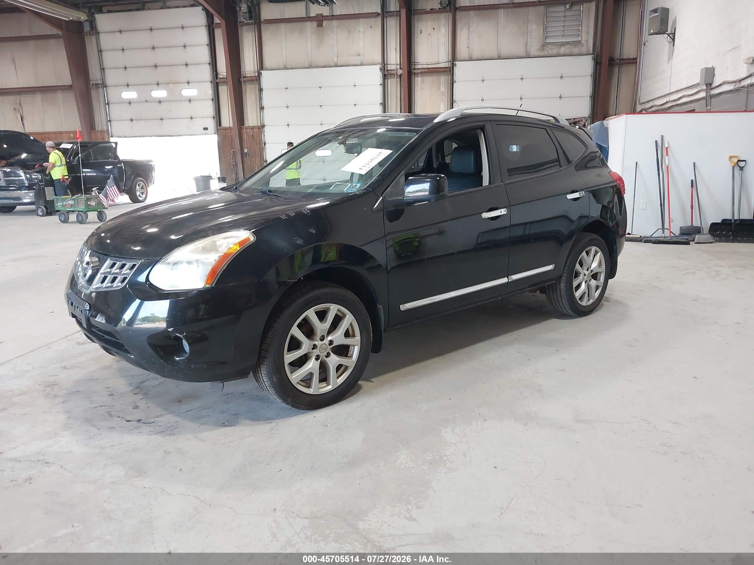 2012 Nissan Rogue S/sv Black vin: JN8AS5MV2CW392390