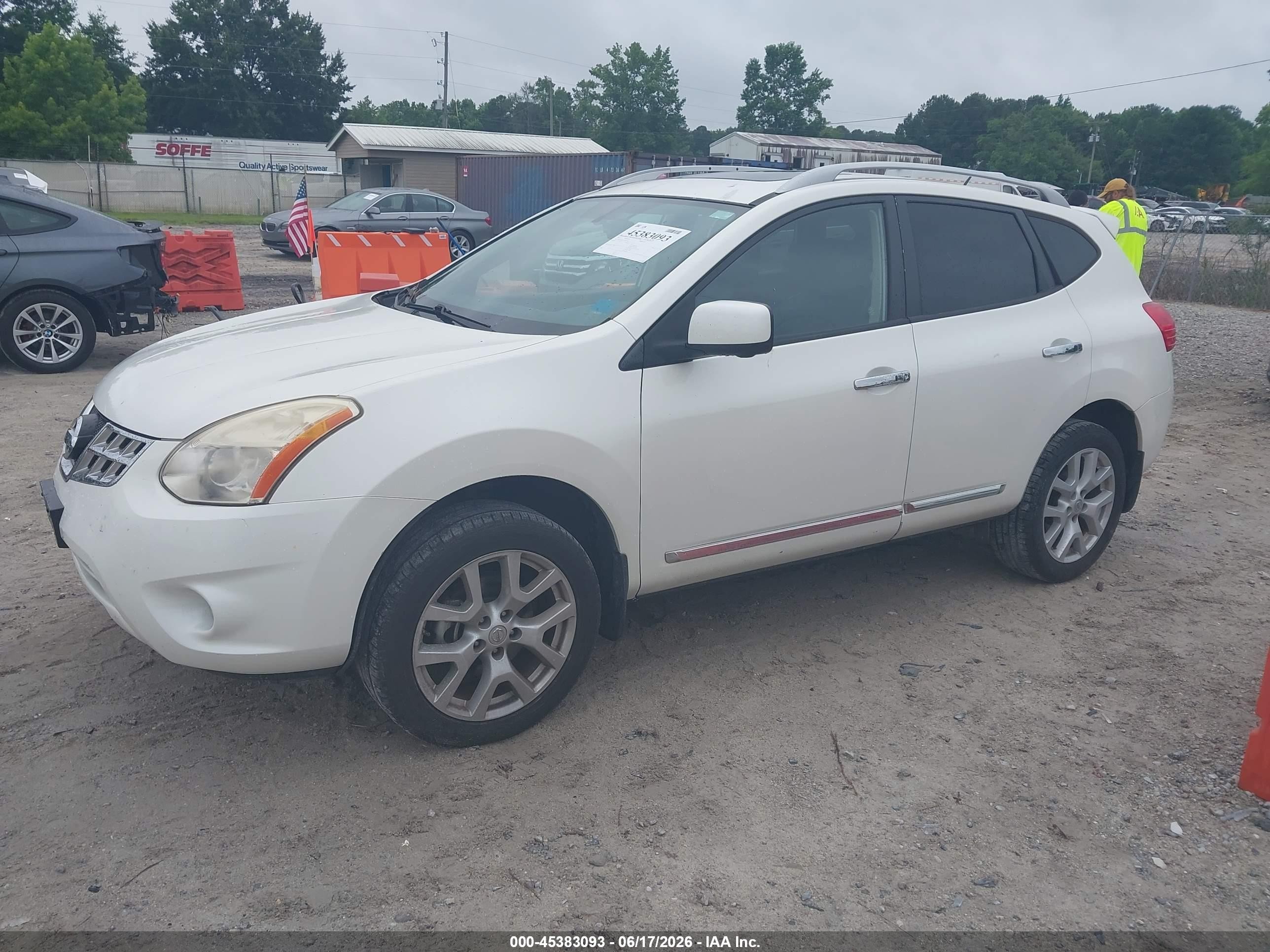 2012 Nissan Rogue Sv W/sl Pkg White vin: JN8AS5MV2CW394592