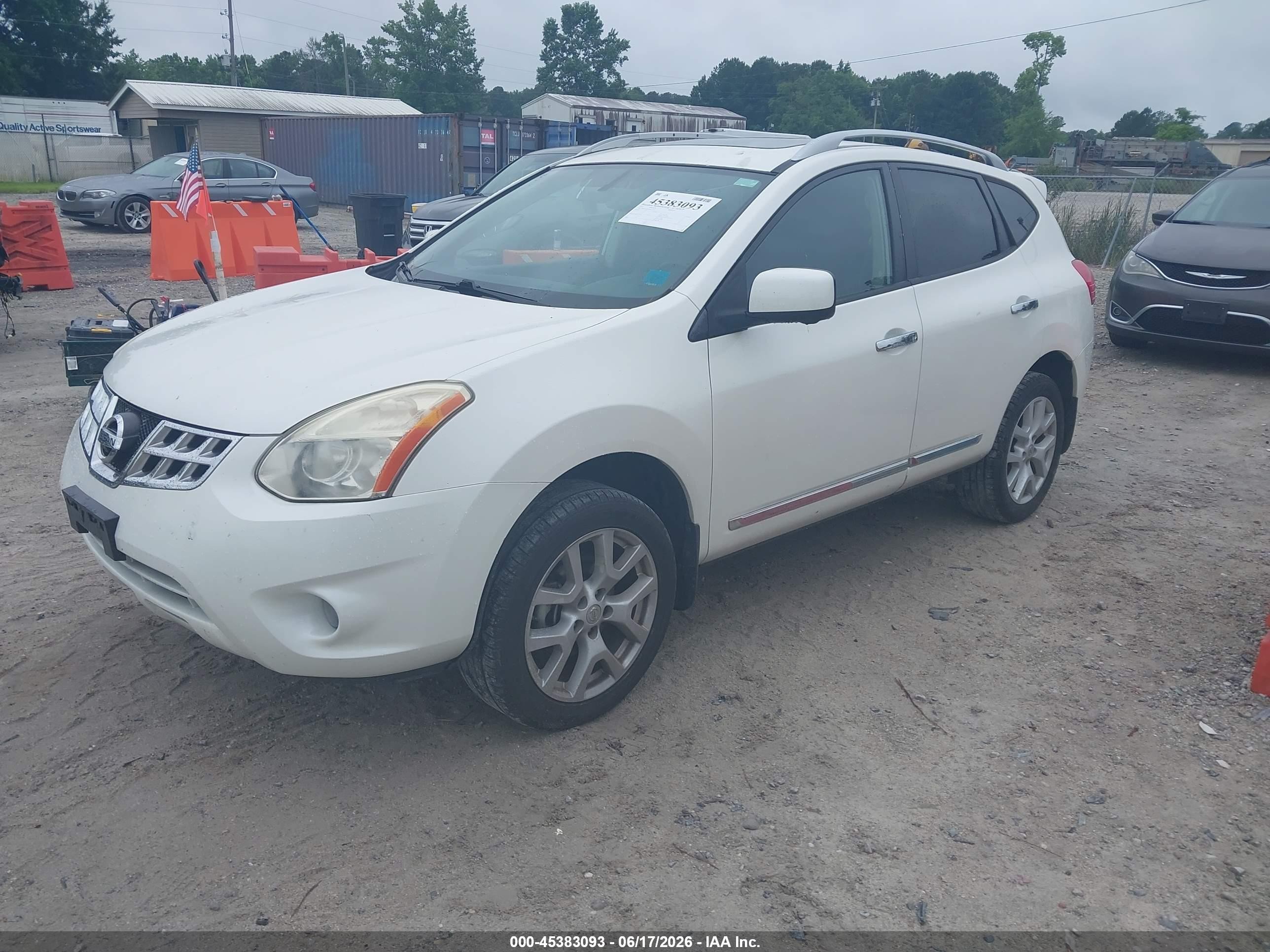 2012 Nissan Rogue Sv W/sl Pkg White vin: JN8AS5MV2CW394592