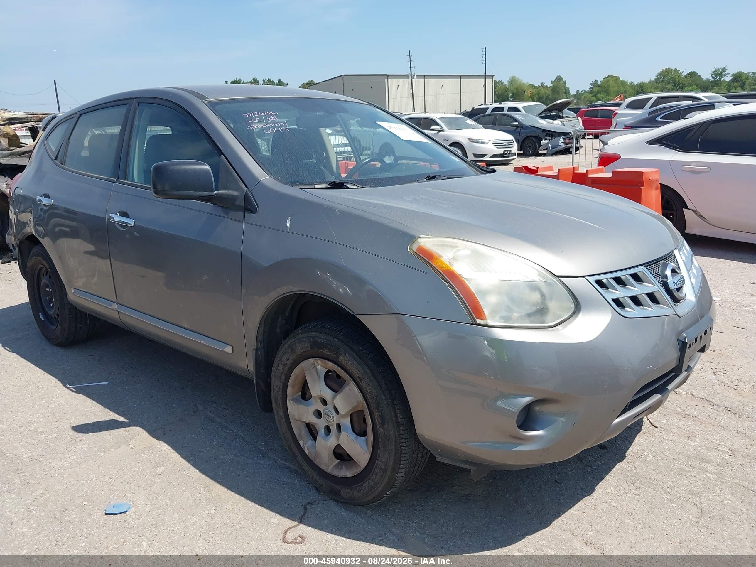 2012 Nissan Rogue S Серый vin: JN8AS5MV2CW406045