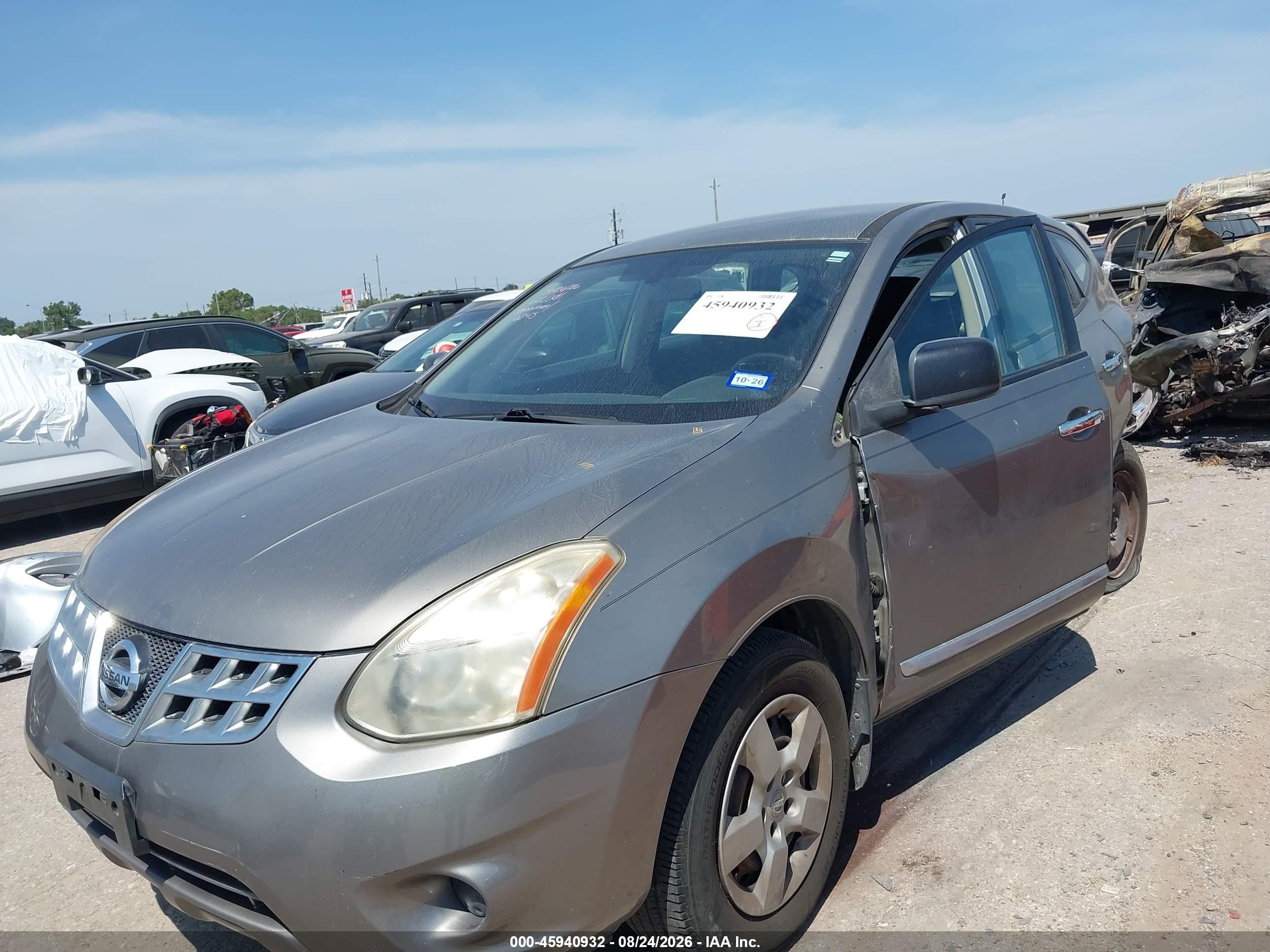 2012 Nissan Rogue S Gray vin: JN8AS5MV2CW406045
