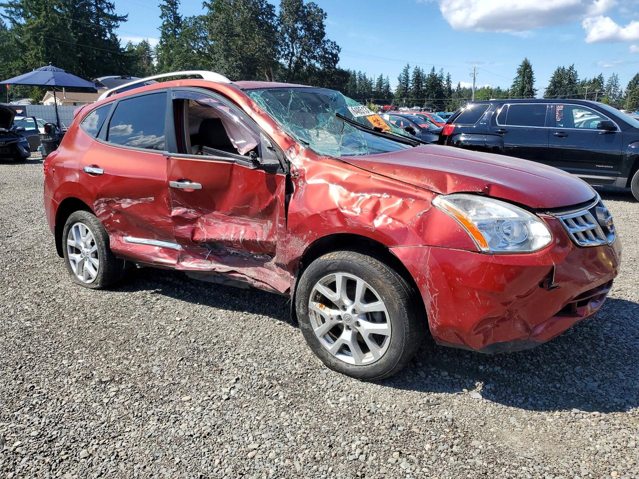 2012 Nissan Rogue S Orange vin: JN8AS5MV2CW406160