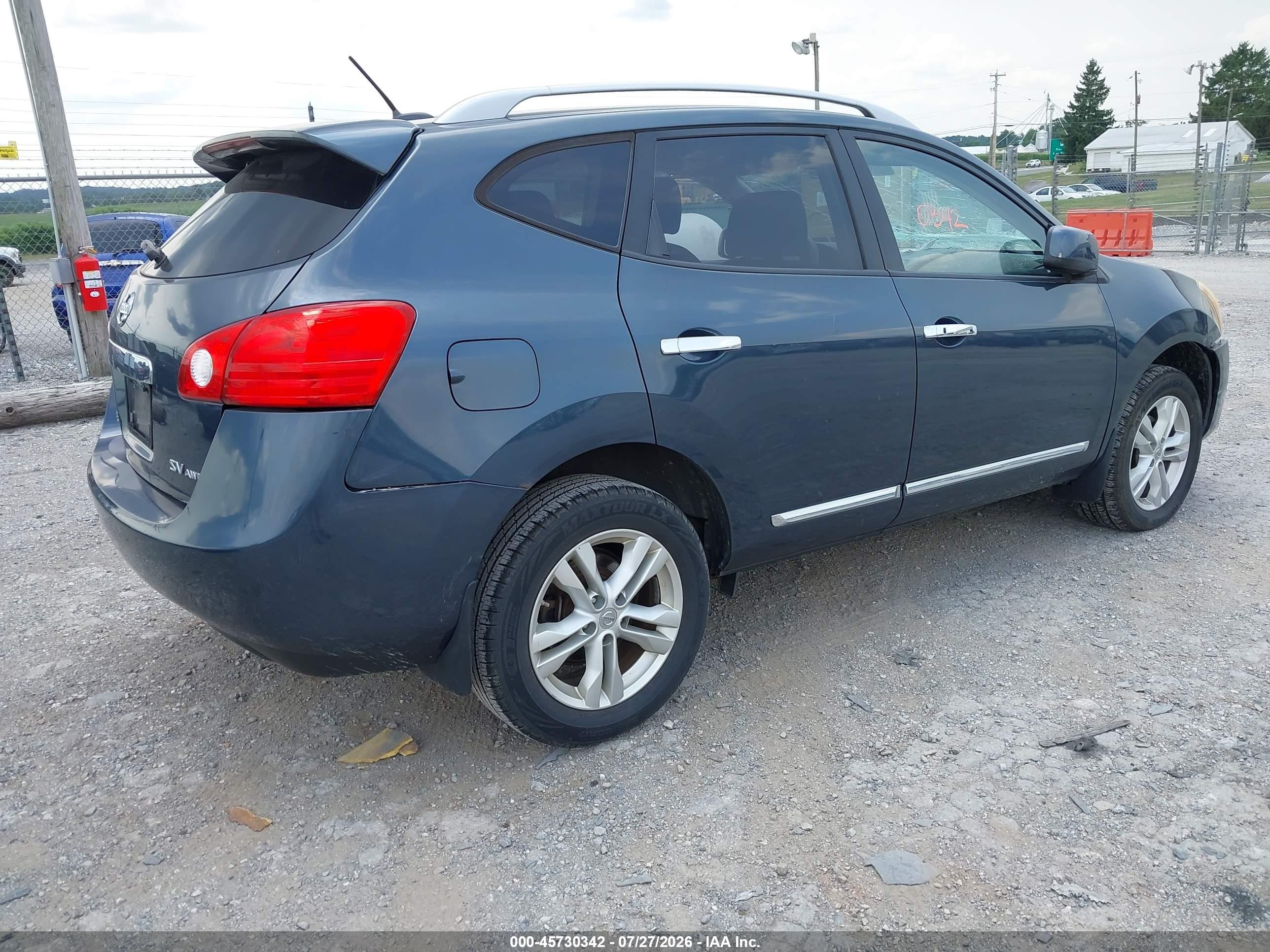 2012 Nissan Rogue Sv Синий vin: JN8AS5MV2CW711013