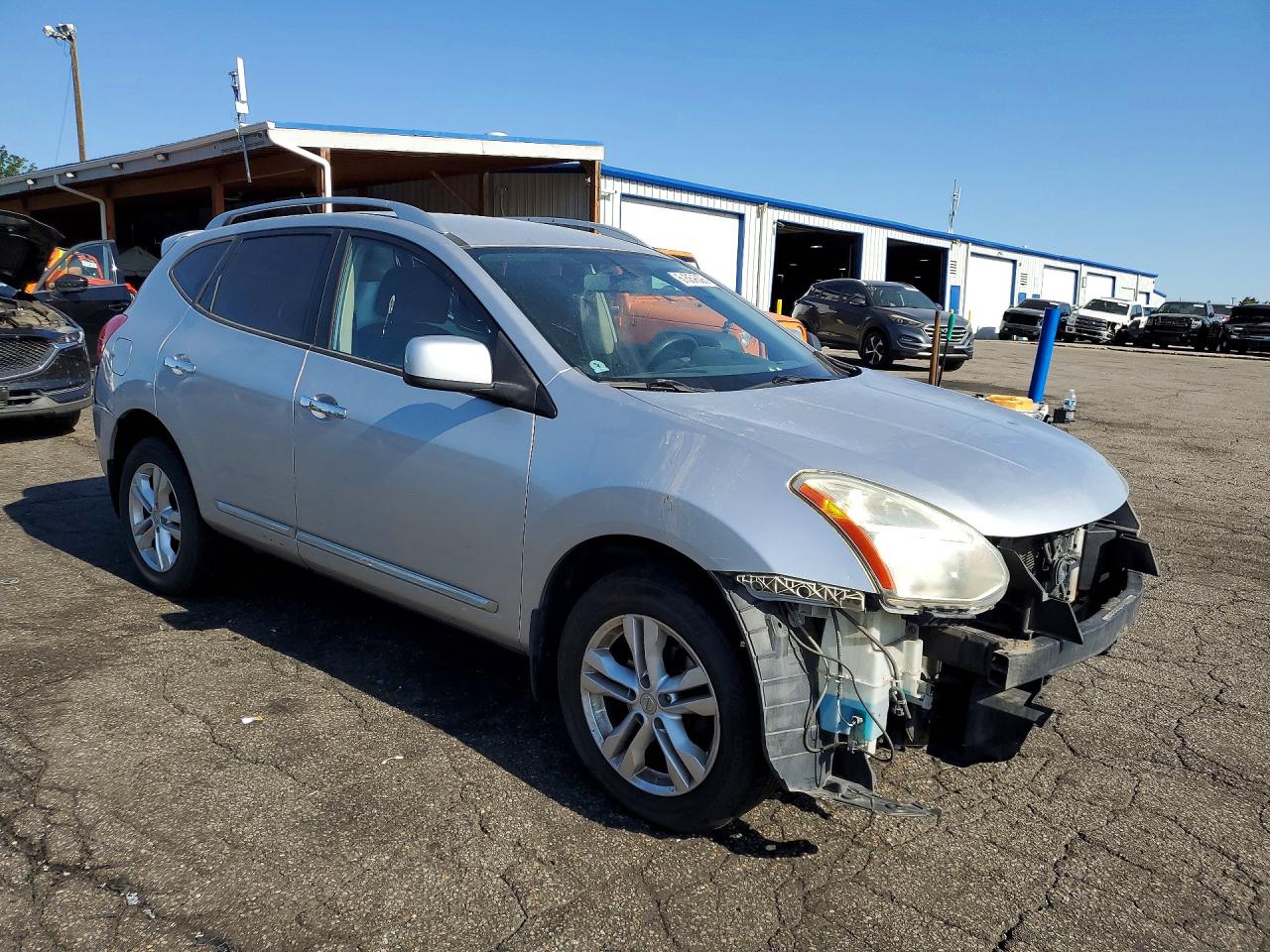 2012 Nissan Rogue S Silver vin: JN8AS5MV2CW713263