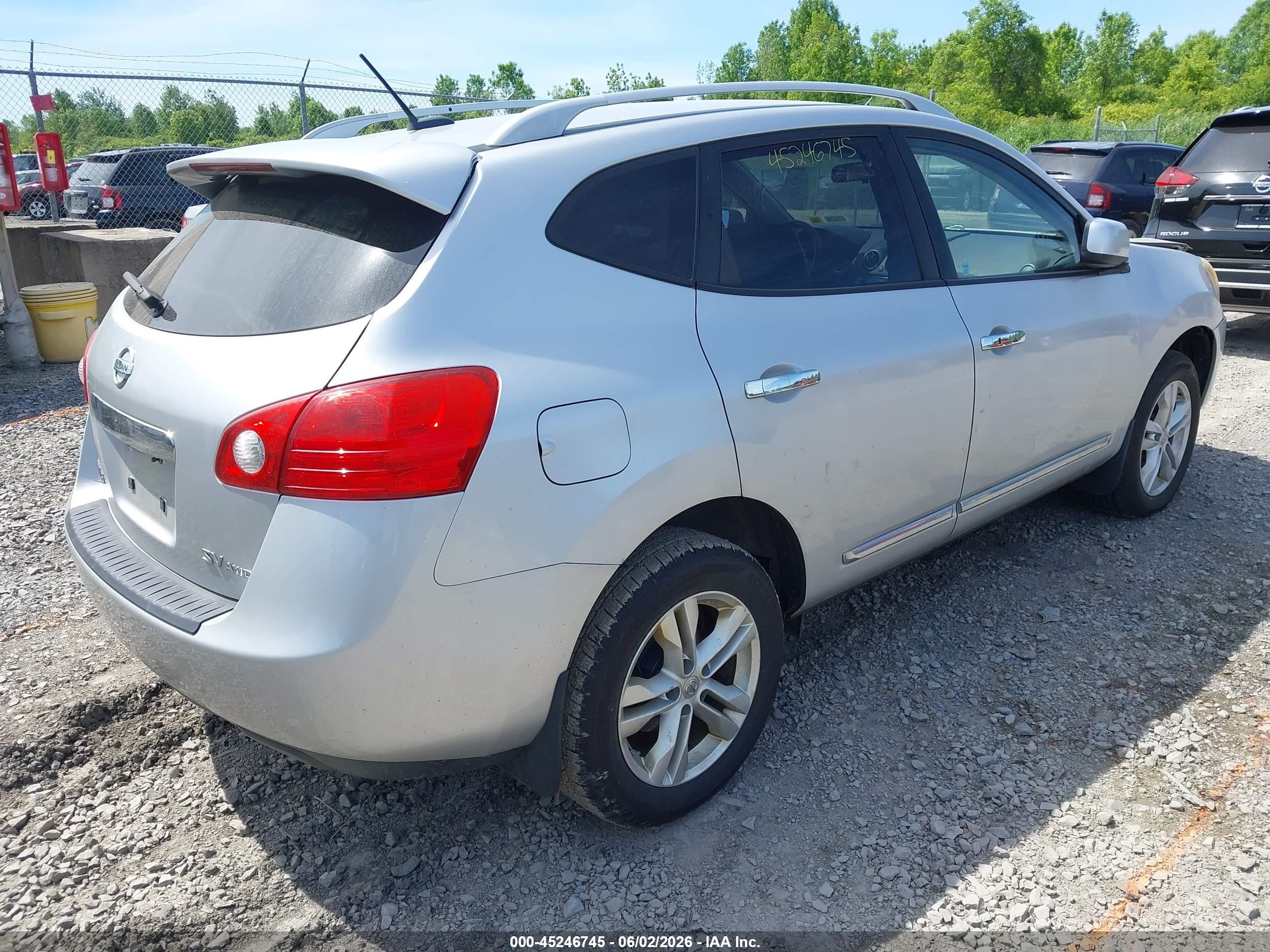 2012 Nissan Rogue Sv Silver vin: JN8AS5MV2CW717734