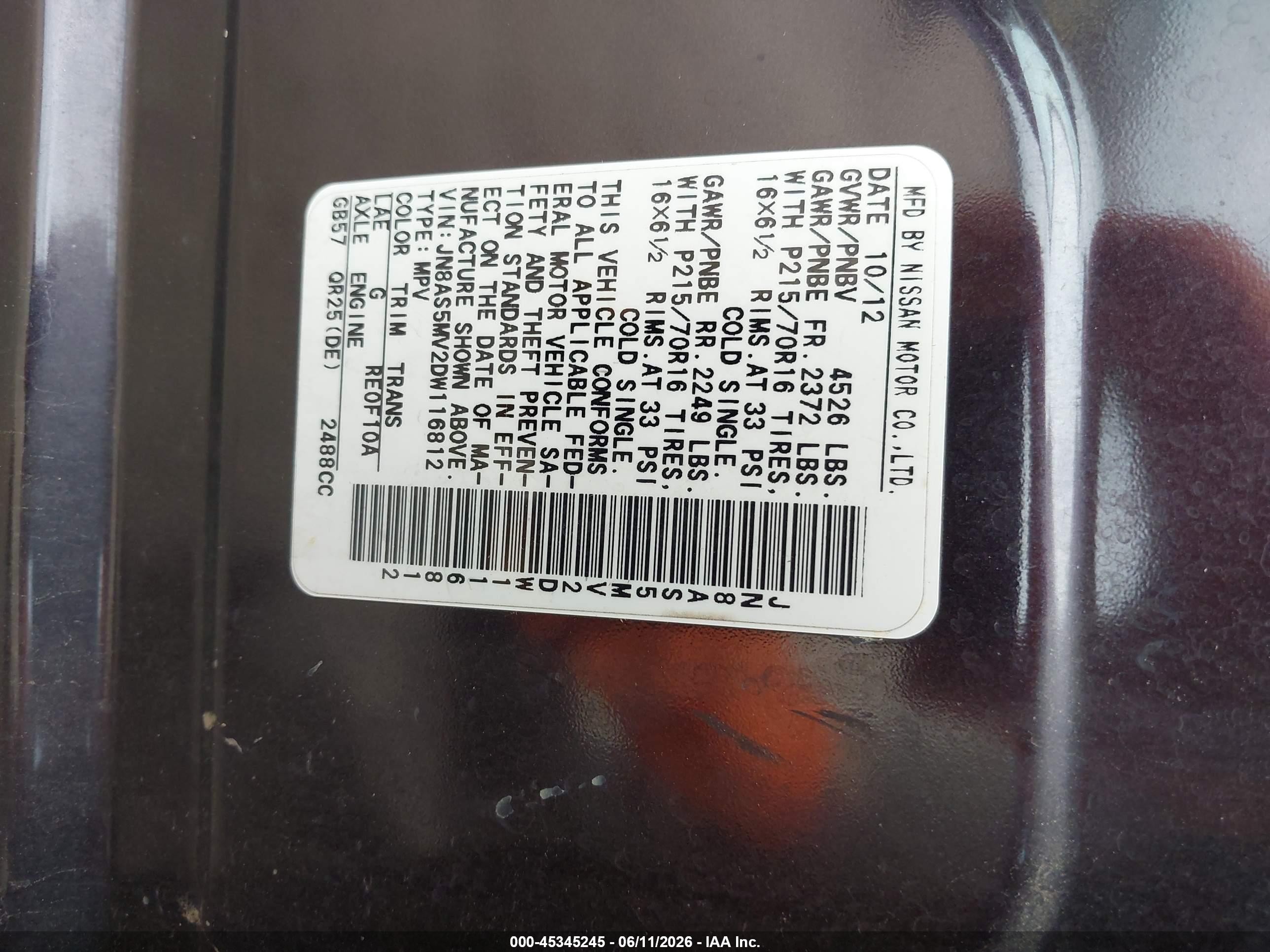 2013 Nissan Rogue S Purple vin: JN8AS5MV2DW116812