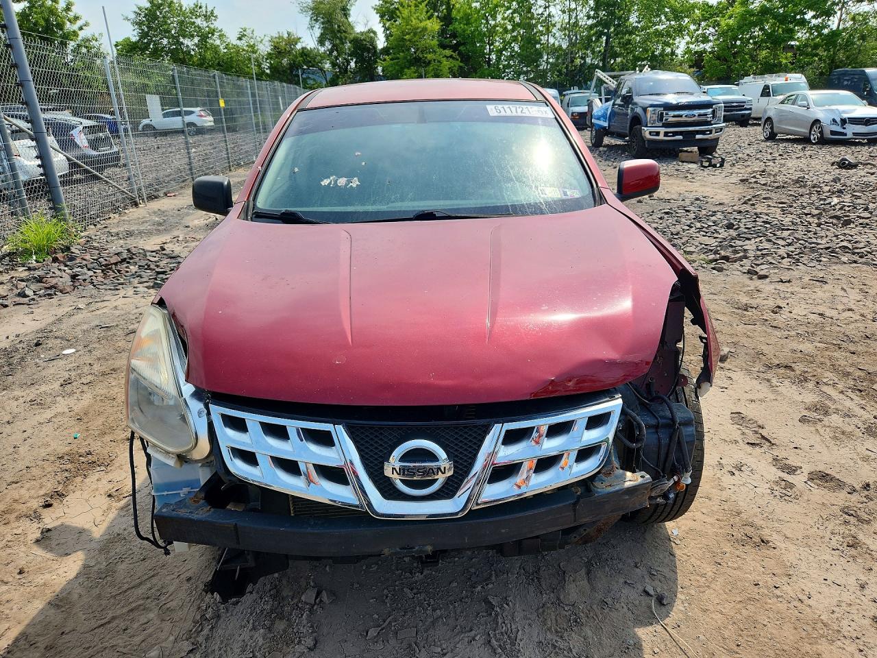 2013 Nissan Rogue S Red vin: JN8AS5MV2DW125364