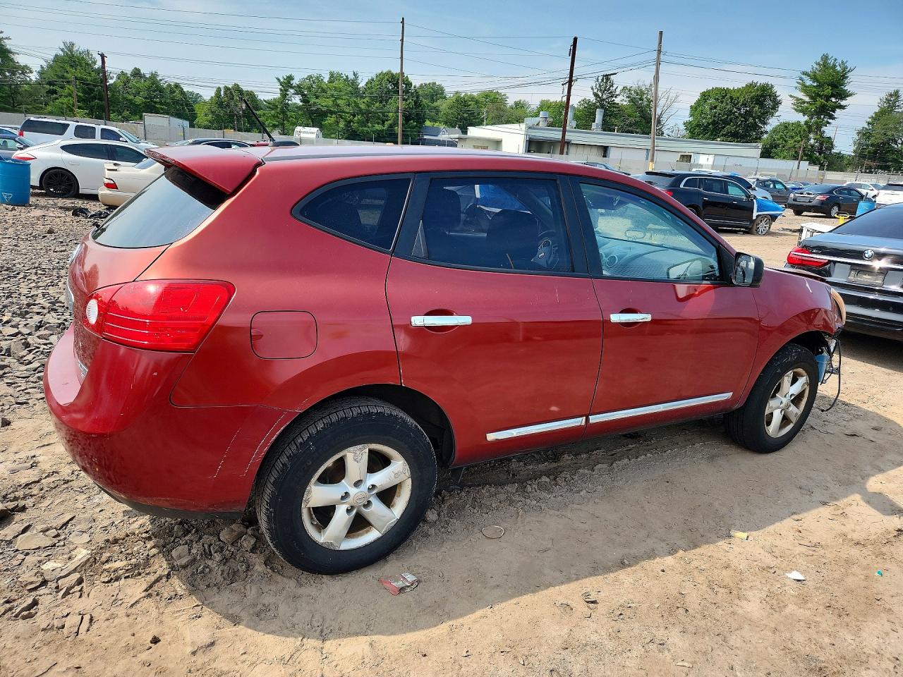 2013 Nissan Rogue S Red vin: JN8AS5MV2DW125364