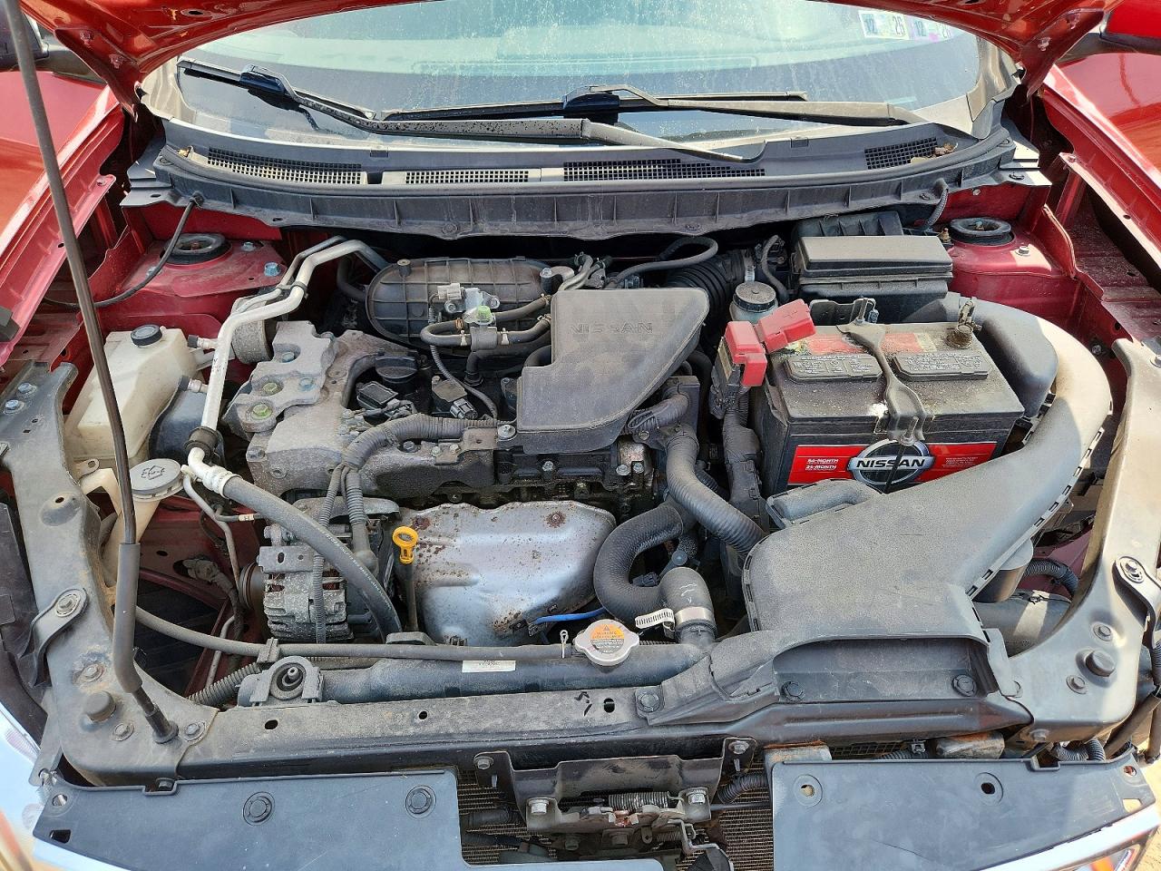 2013 Nissan Rogue S Red vin: JN8AS5MV2DW125364