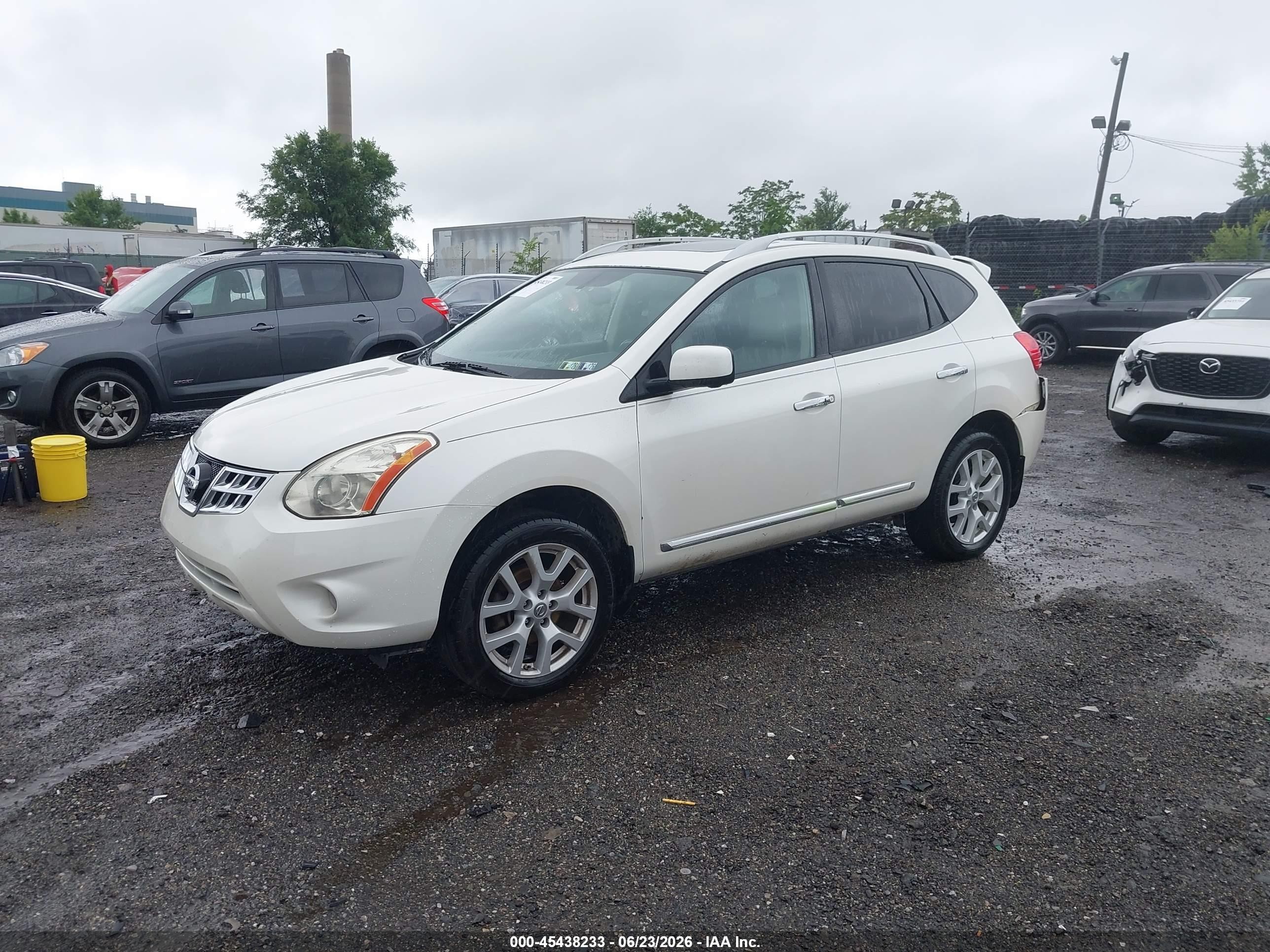 2013 Nissan Rogue Sv W/sl Pkg White vin: JN8AS5MV2DW127681